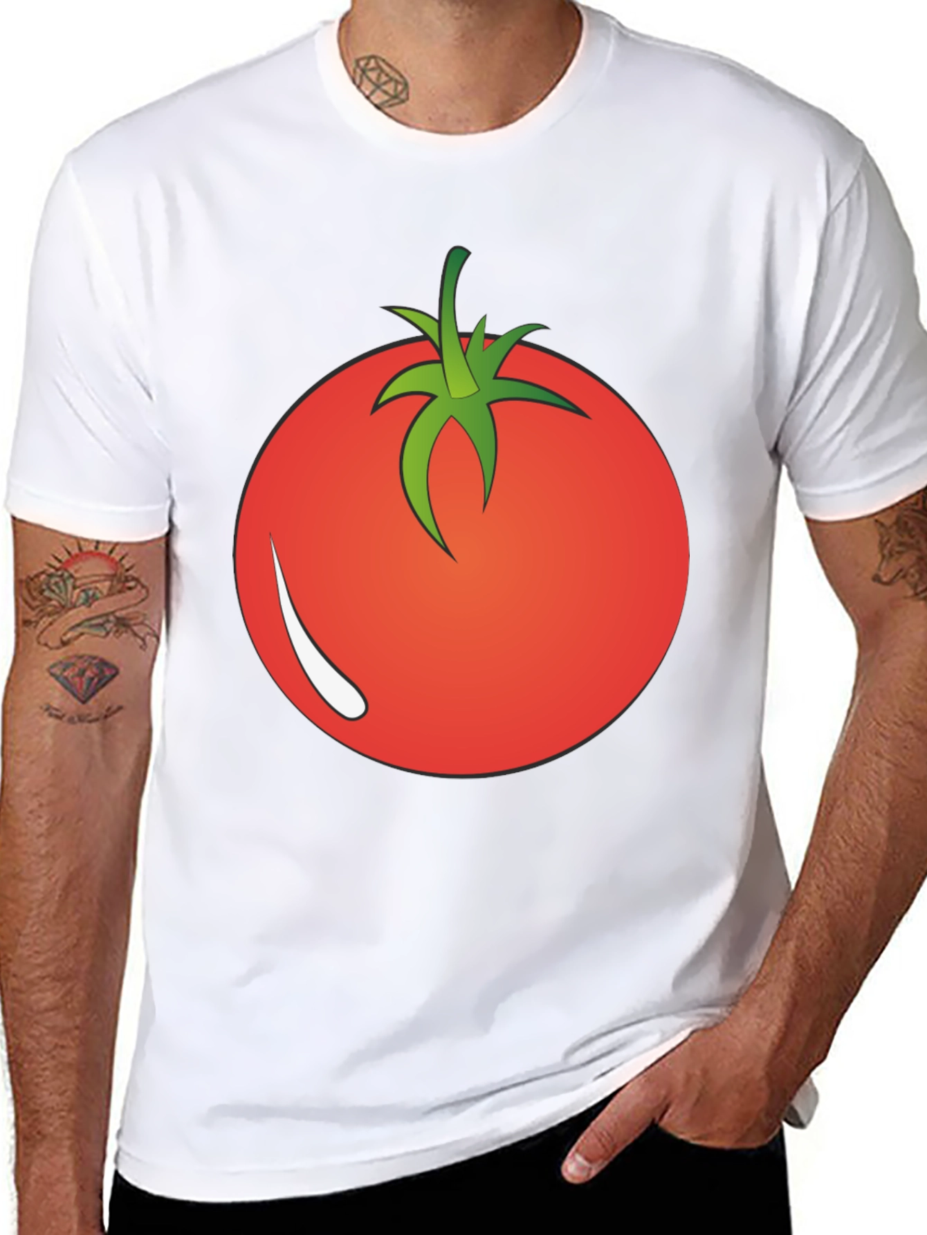 Tomato Graphic Black T-Shirt