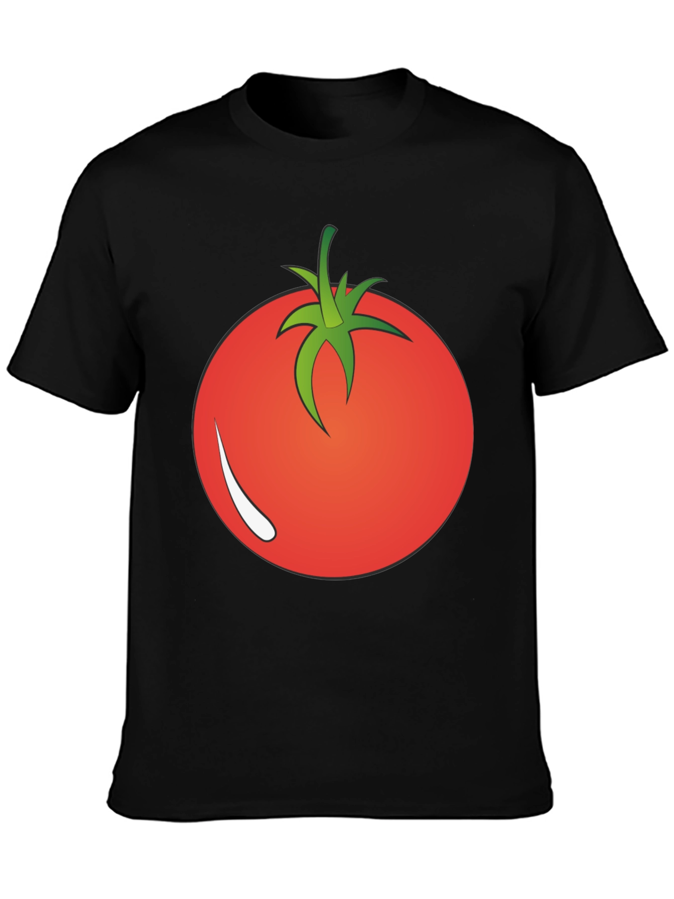 Tomato Graphic Black T-Shirt