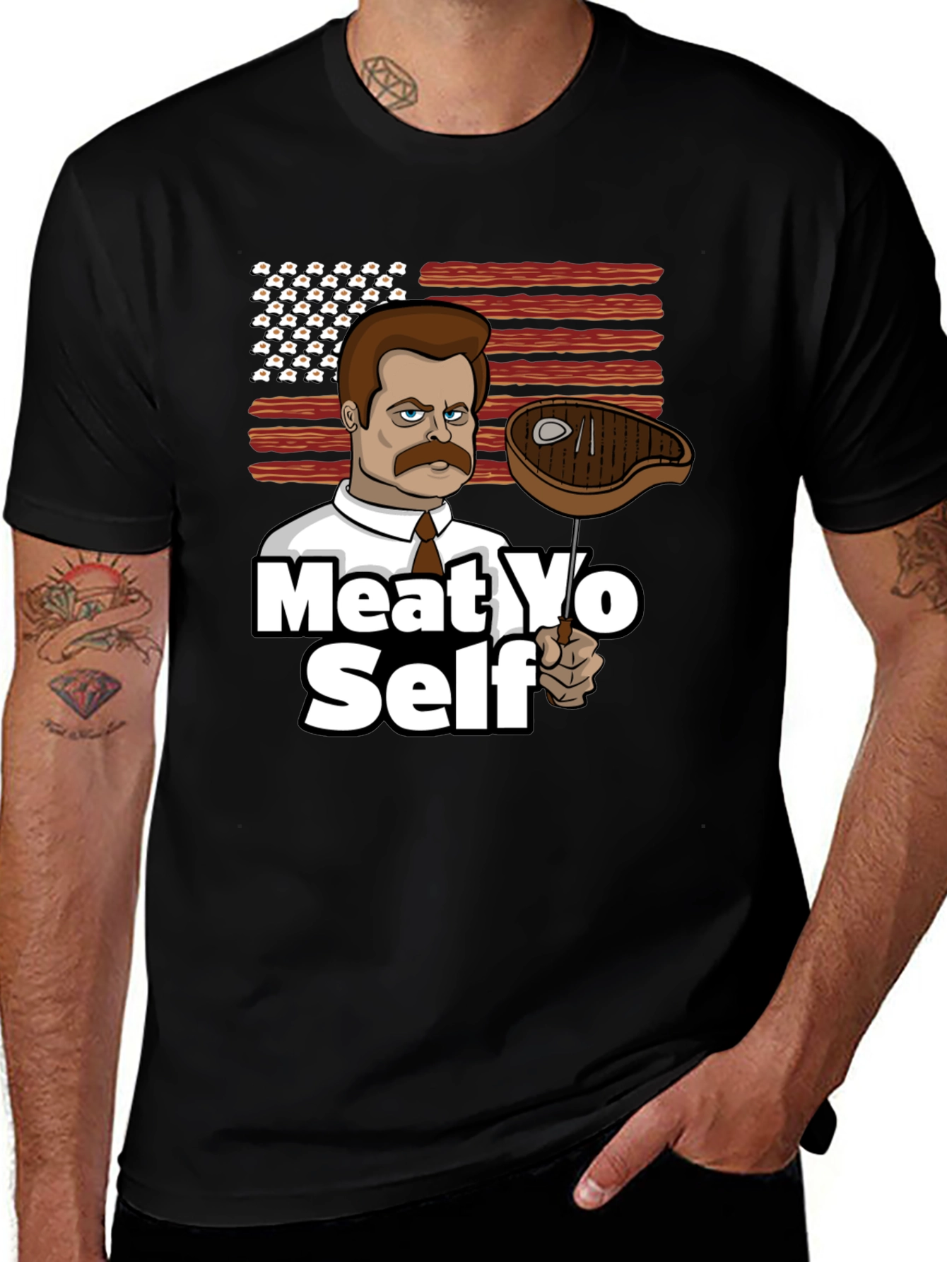 Meat Yo Self Graphic T-Shirt