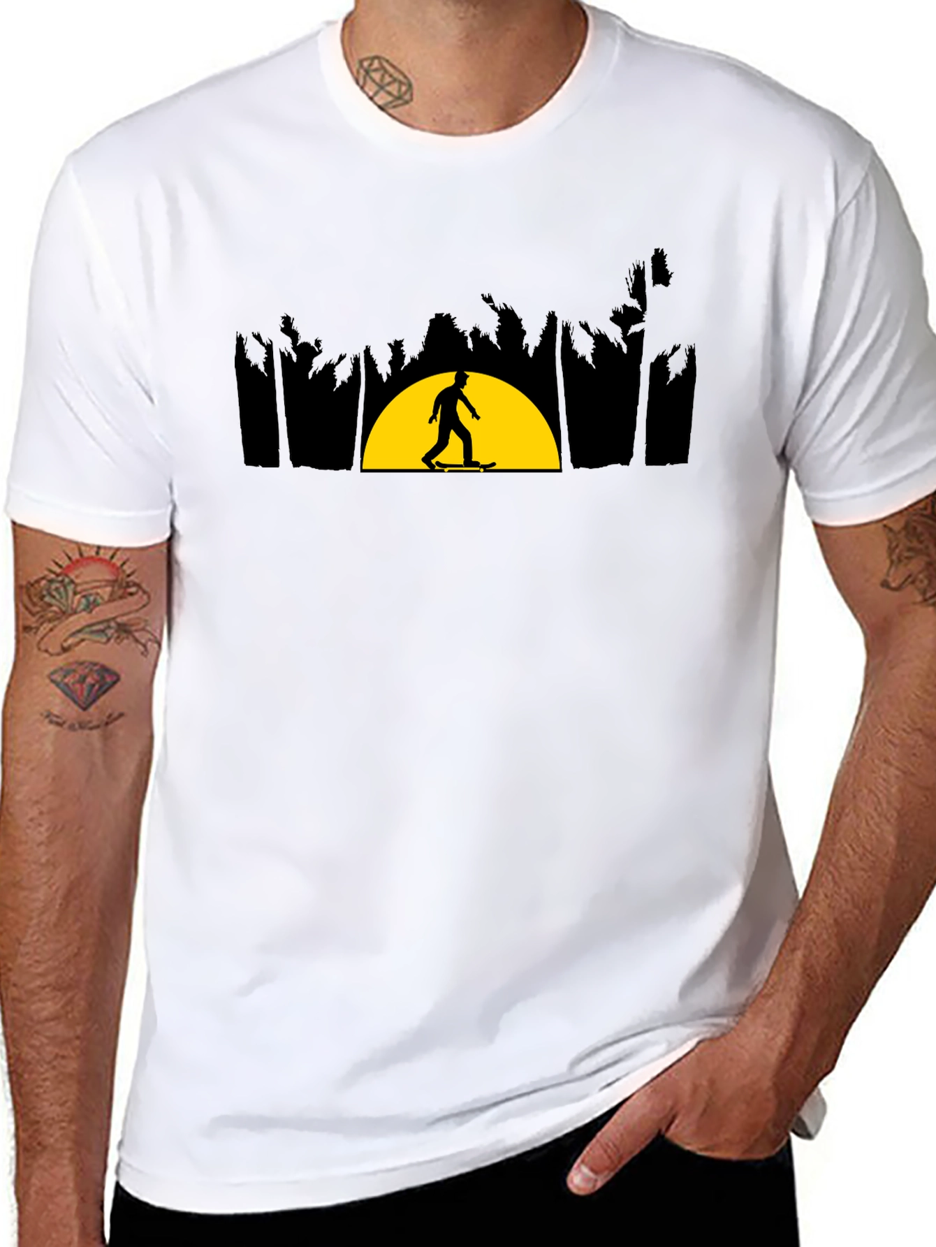 Skate Sunset Tee - Cool Graphic T-Shirt