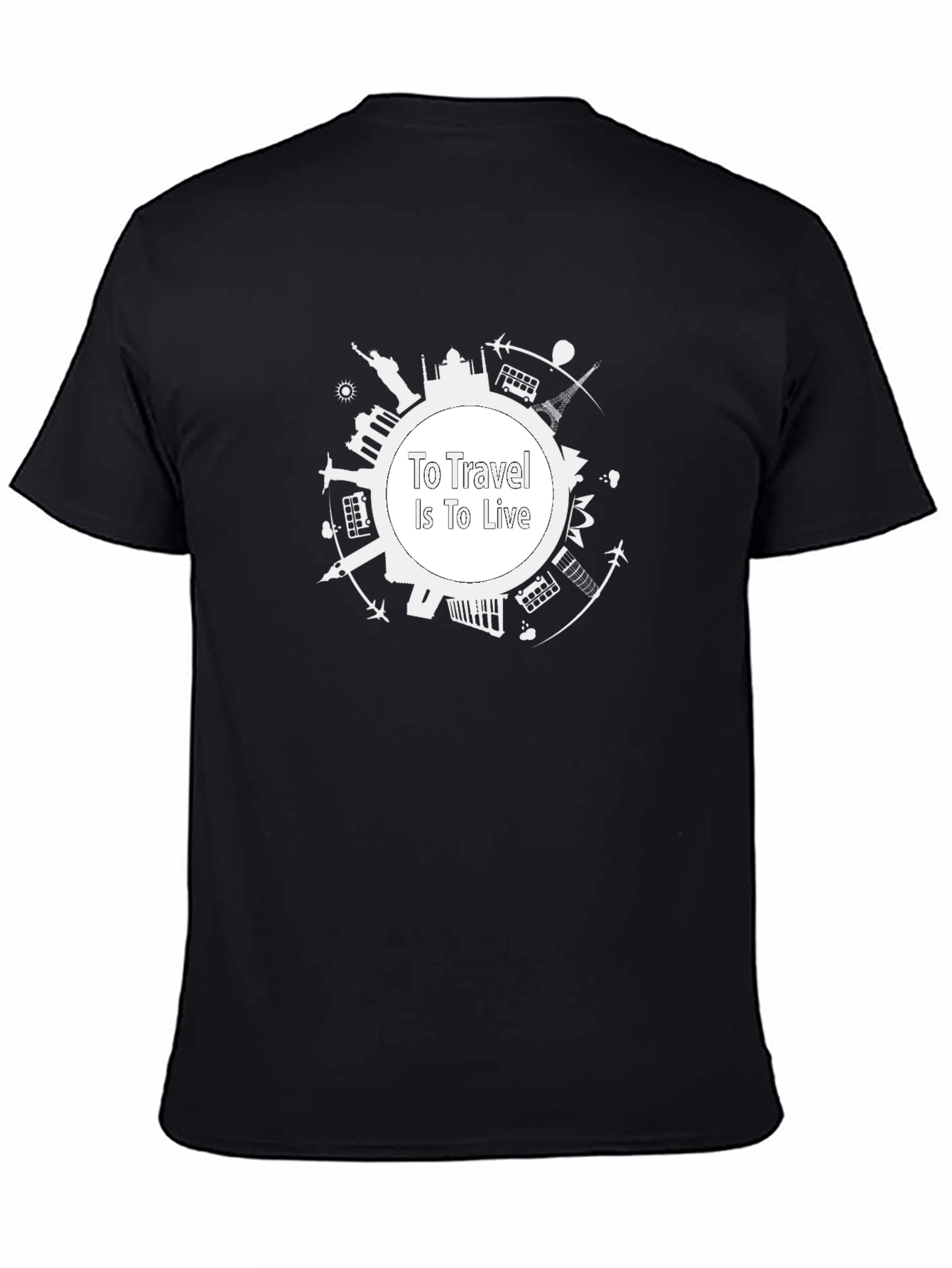 To Travel is To Live Black Graphic Tee