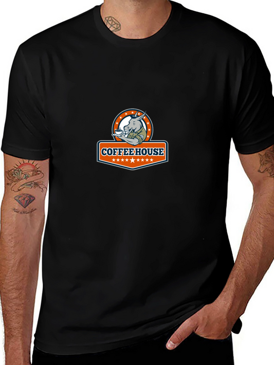 Coffee House Graphic Tee - Soft & Stylish Black T-Shirt