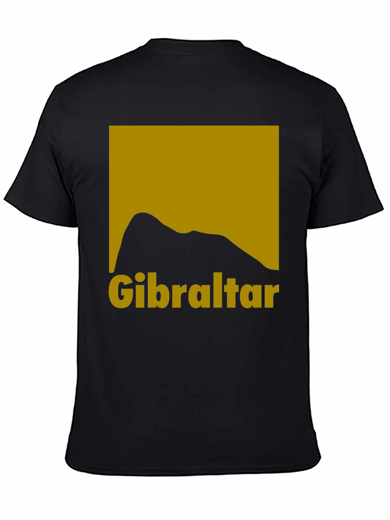 Gibraltar Rock Silhouette Graphic Tee - Black Cotton