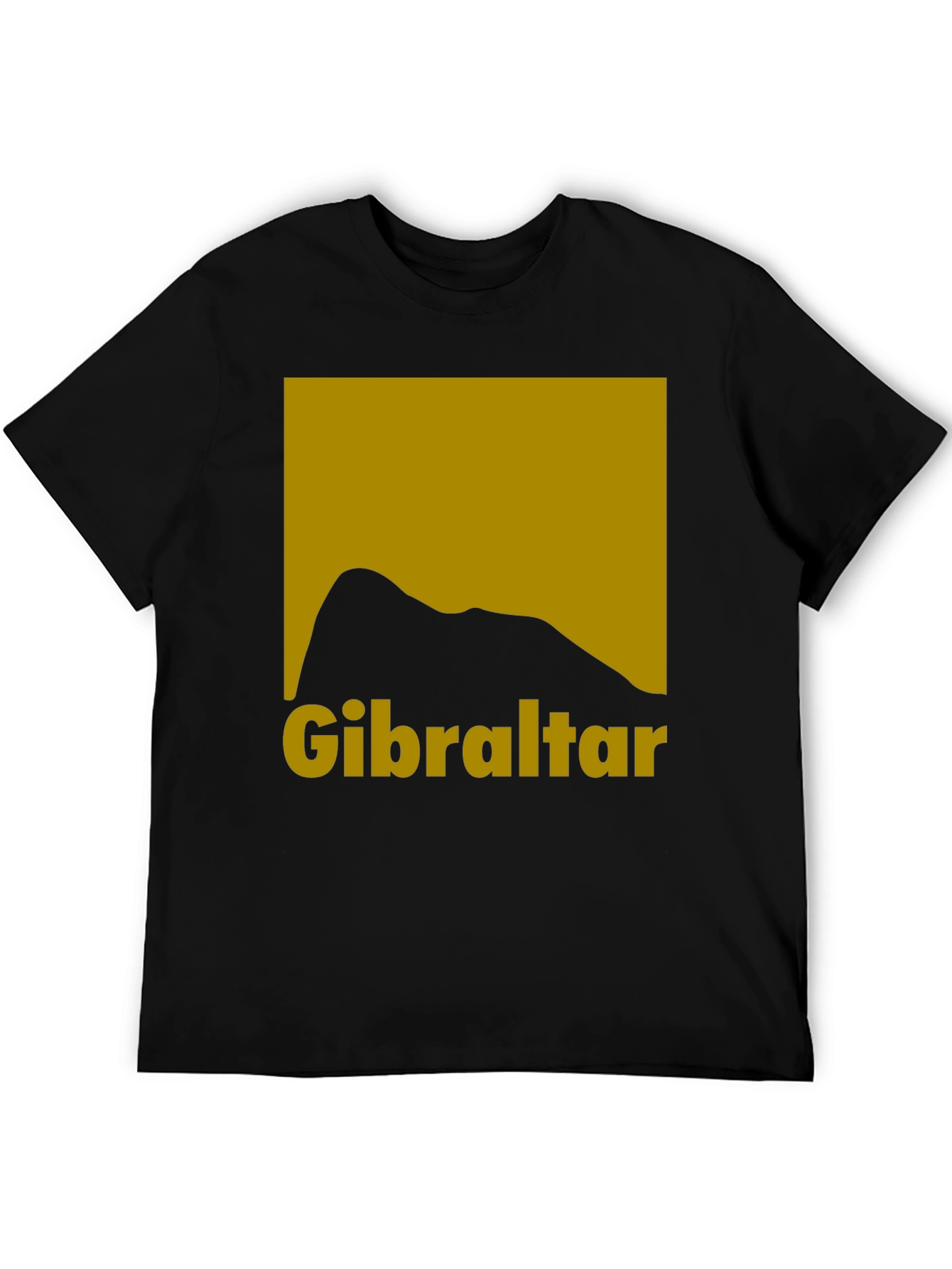 Gibraltar Rock Silhouette Graphic Tee - Black Cotton