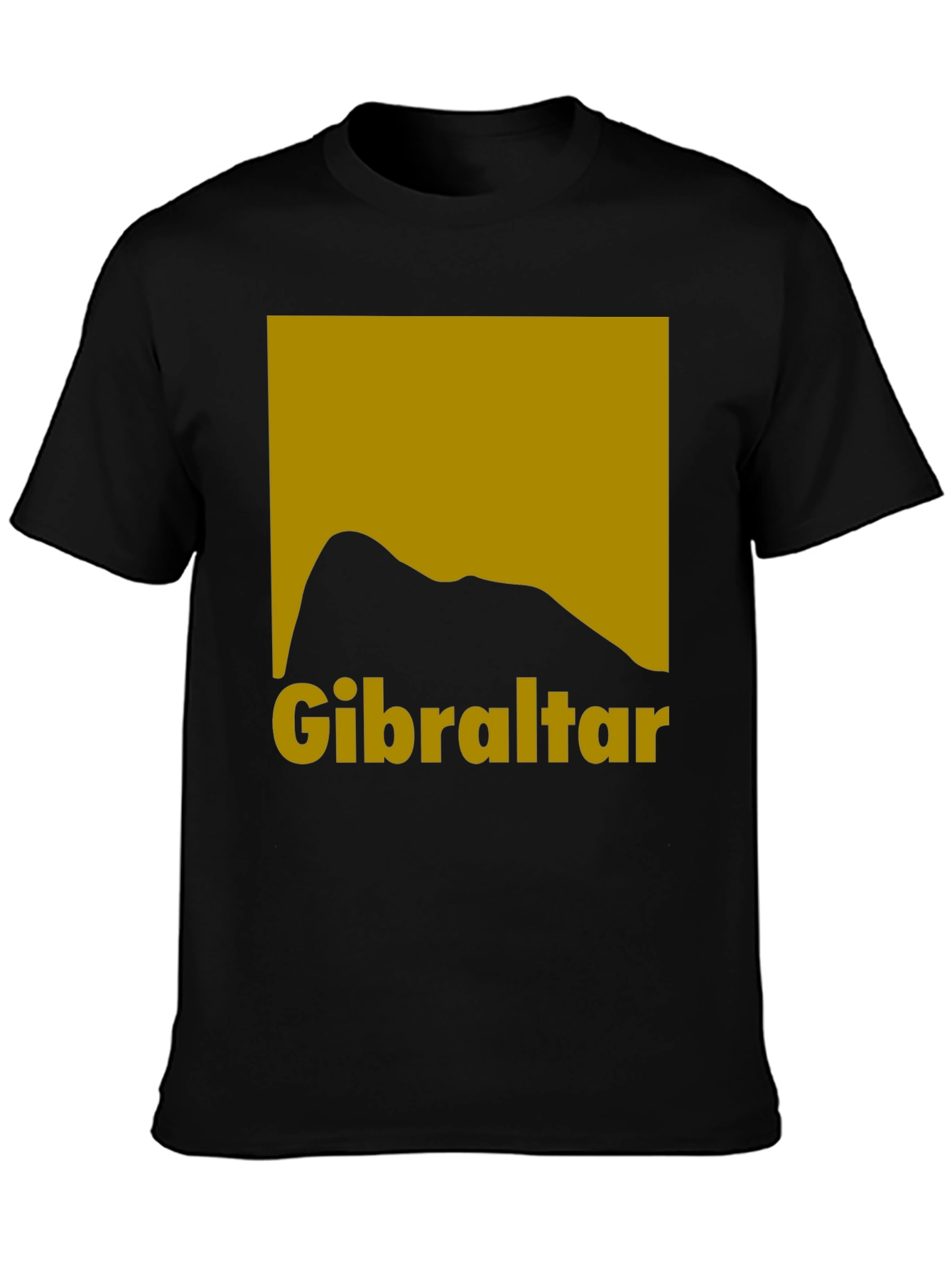 Gibraltar Rock Silhouette Graphic Tee - Black Cotton