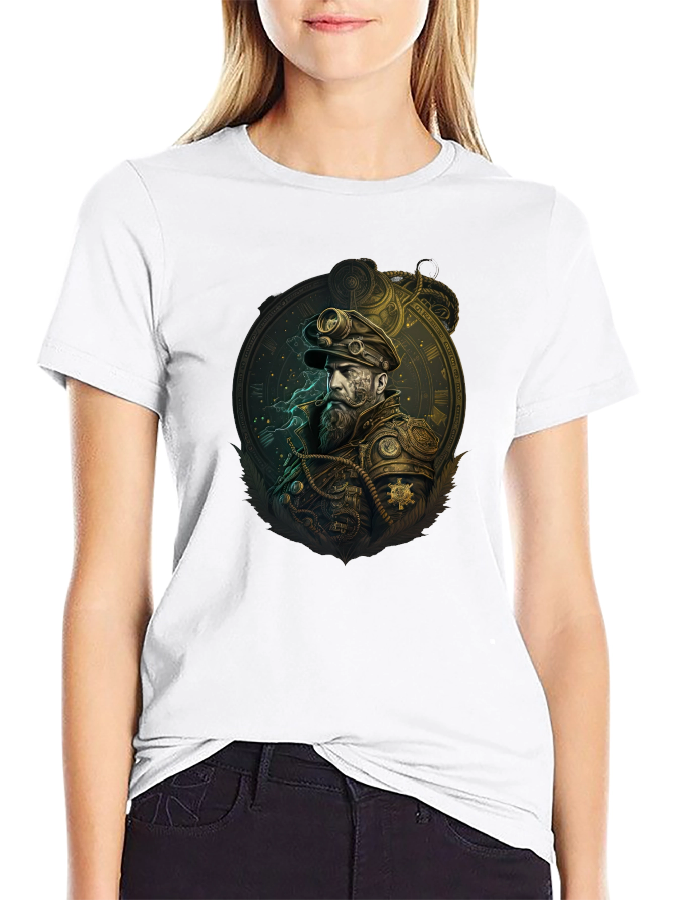Steampunk Captain Graphic Tee - Unique Design