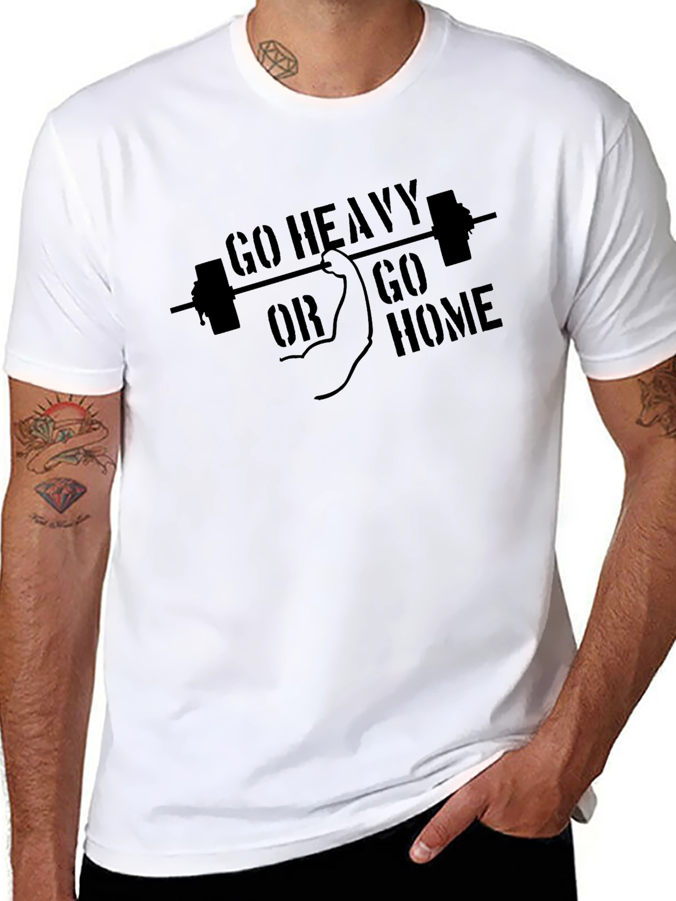 Go Heavy or Go Home Black T-Shirt