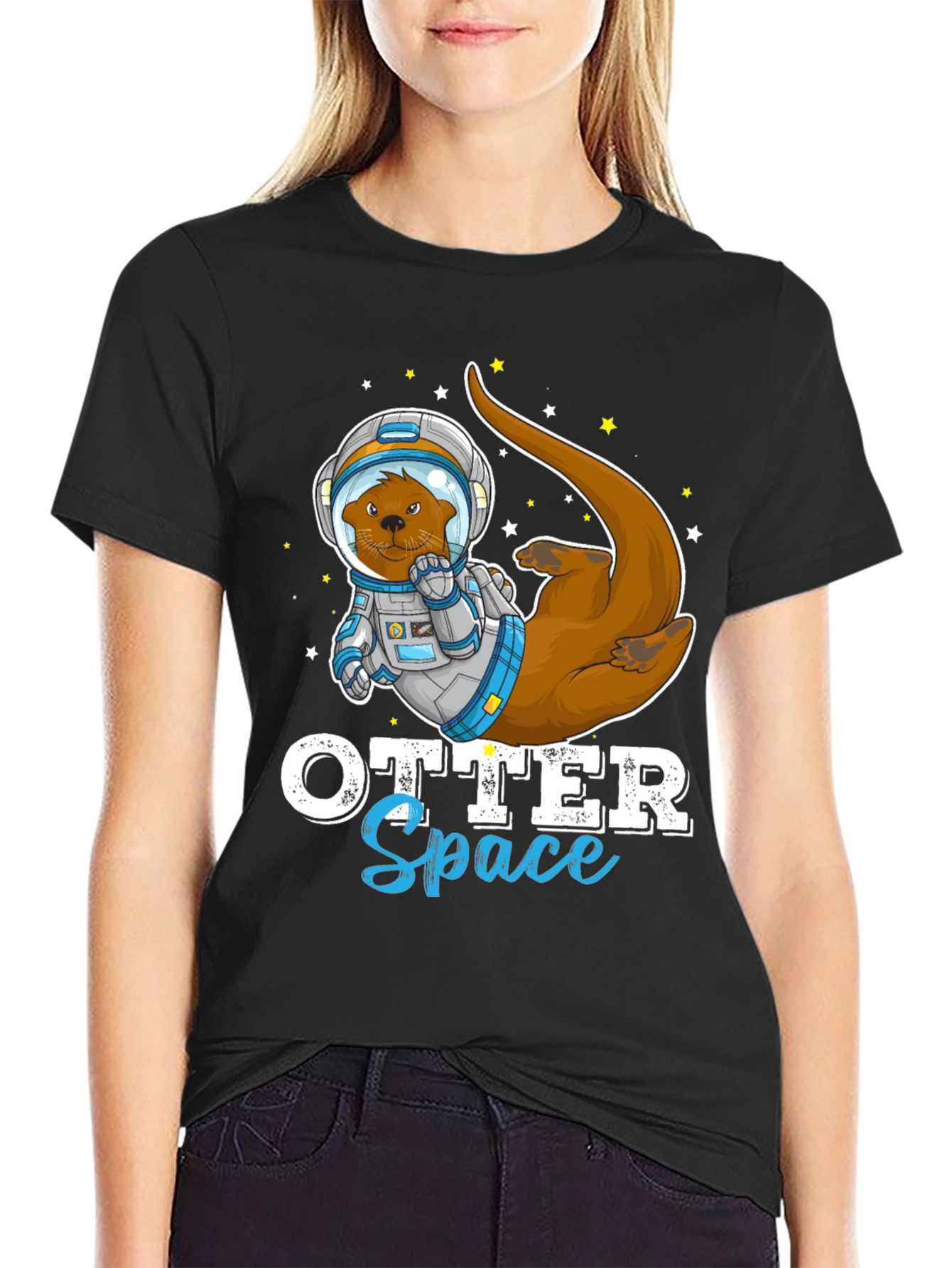 Otter Space T-Shirt - Funny Astronaut Animal Tee