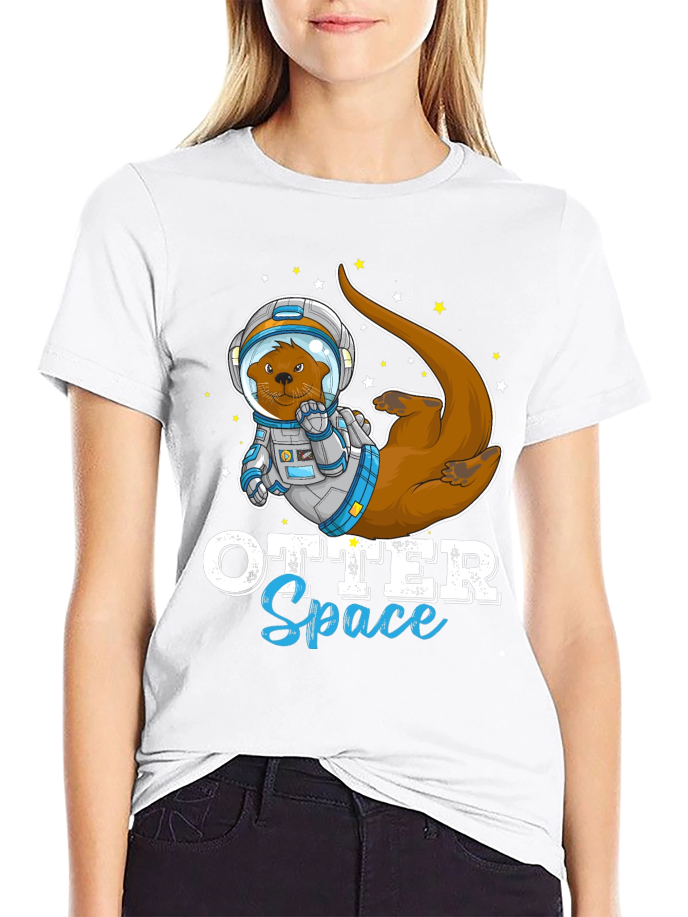 Otter Space T-Shirt - Funny Astronaut Animal Tee