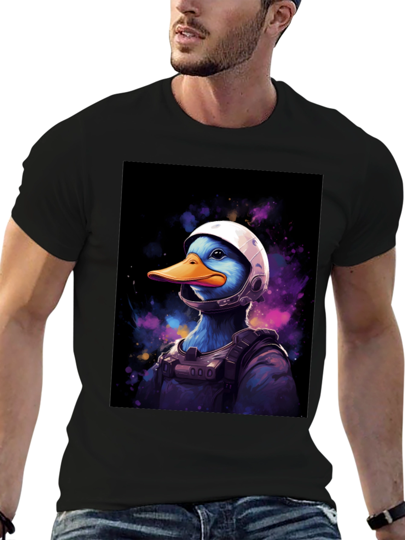 Astronaut Duck Graphic Tee - Unique Streetwear
