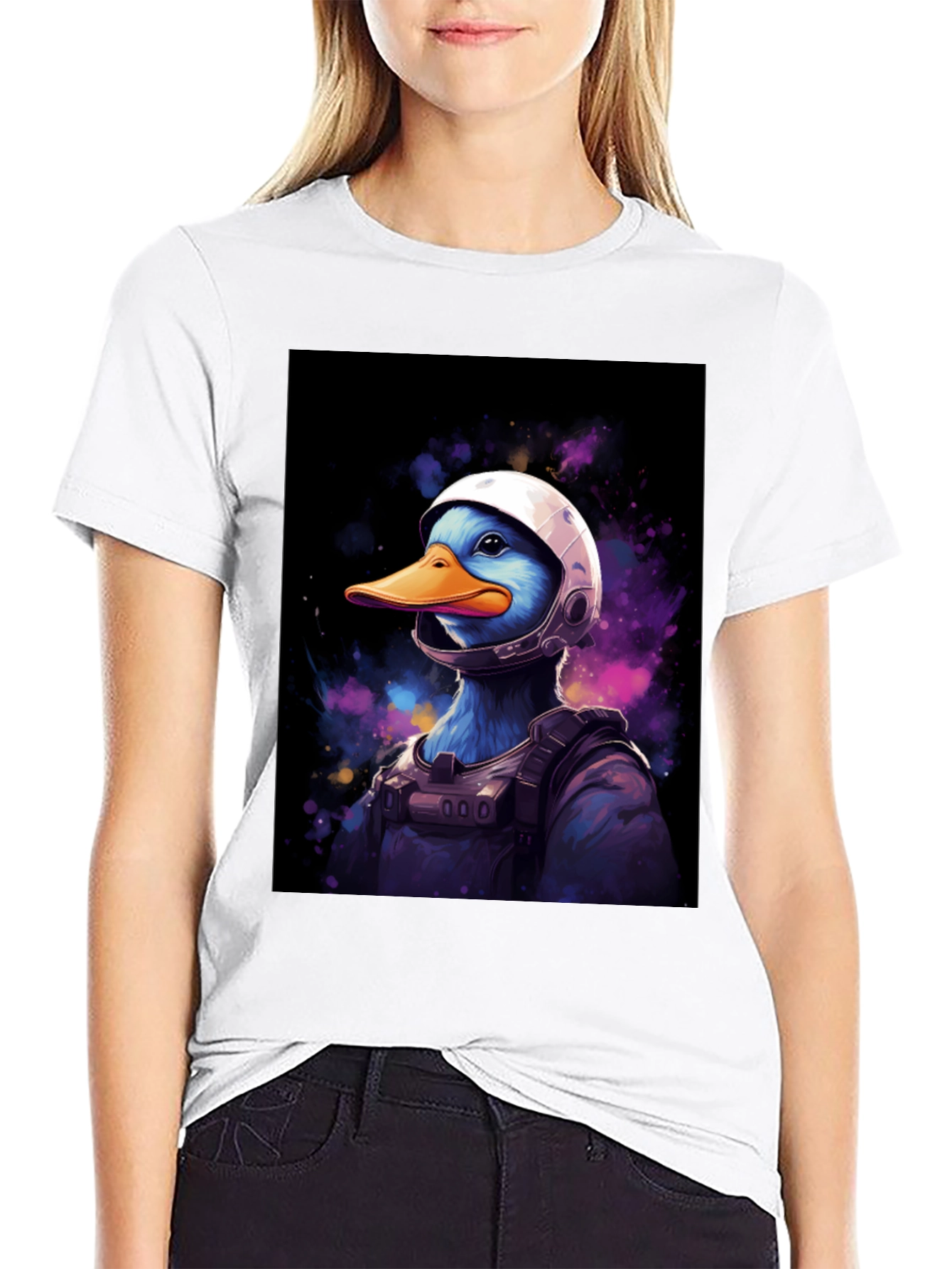 Astronaut Duck Graphic Tee - Unique Streetwear