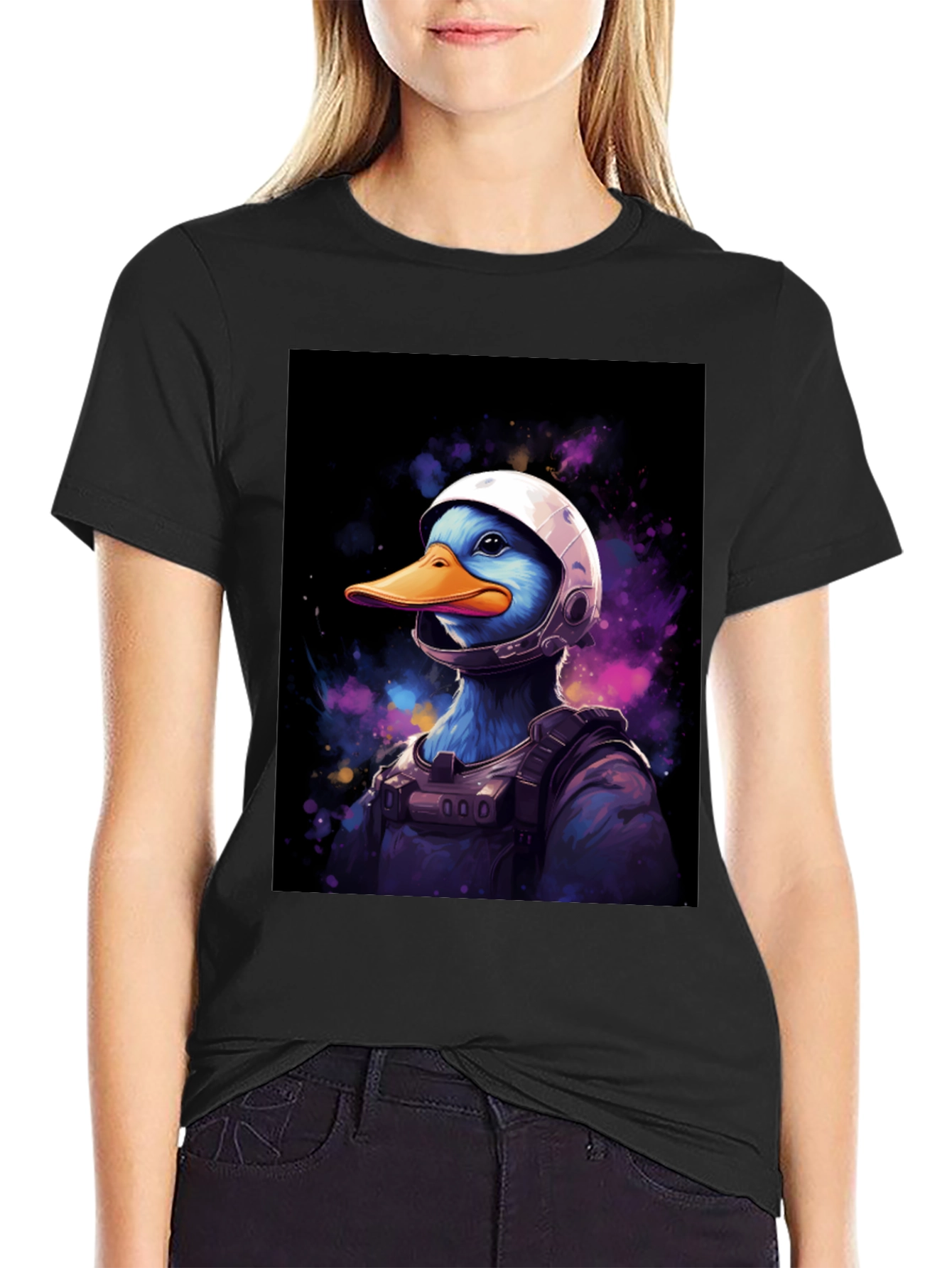 Astronaut Duck Graphic Tee - Unique Streetwear