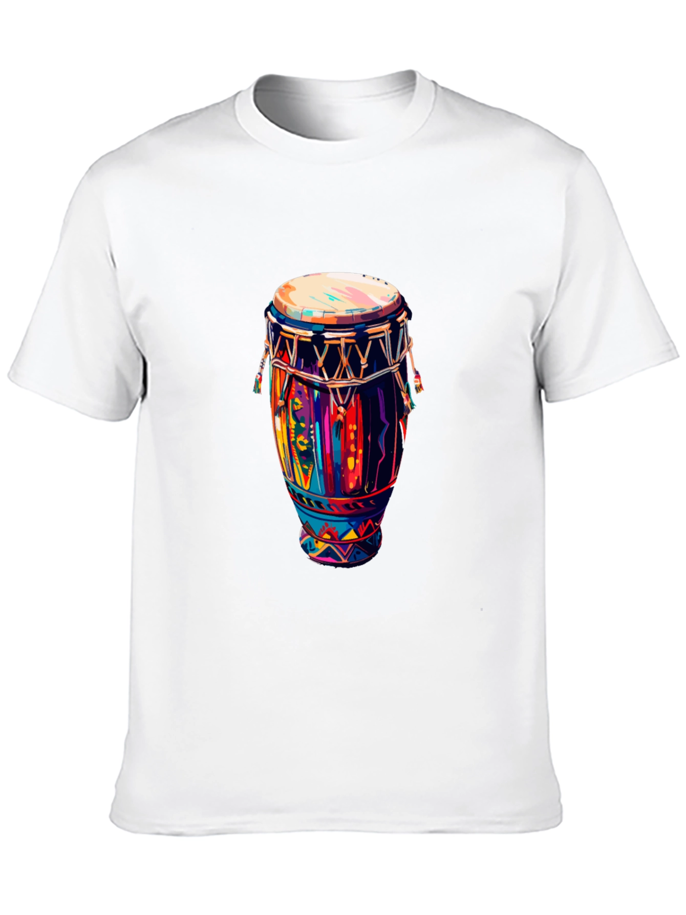 Vibrant Drum Graphic Tee - Black Unisex T-Shirt