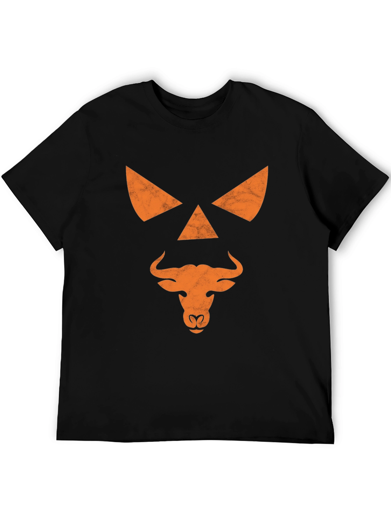 Bull Jack-O-Lantern Graphic Tee - Halloween Shirt