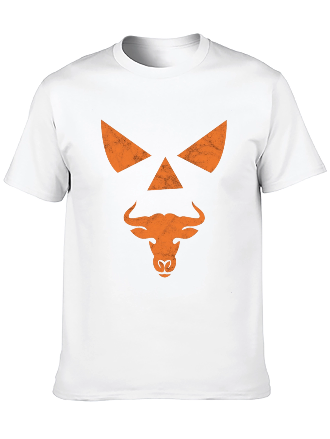 Bull Jack-O-Lantern Graphic Tee - Halloween Shirt