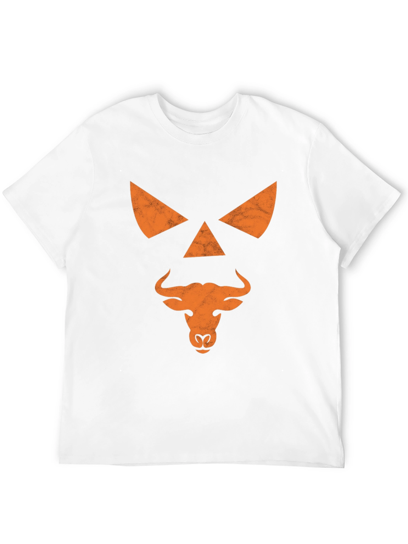 Bull Jack-O-Lantern Graphic Tee - Halloween Shirt