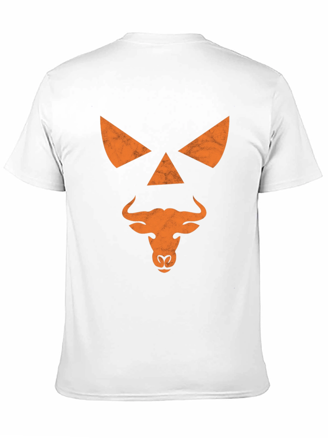 Bull Jack-O-Lantern Graphic Tee - Halloween Shirt