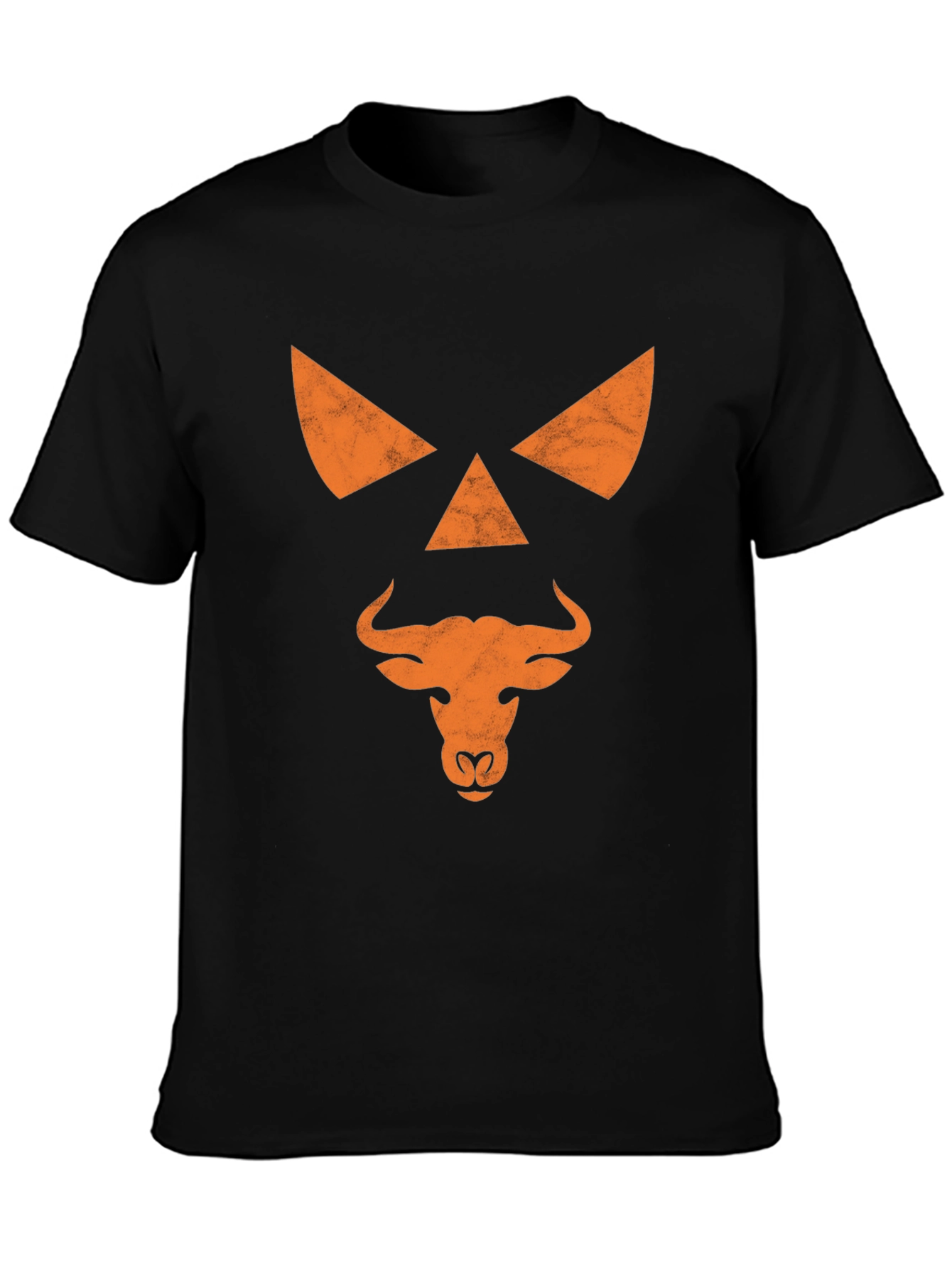 Bull Jack-O-Lantern Graphic Tee - Halloween Shirt