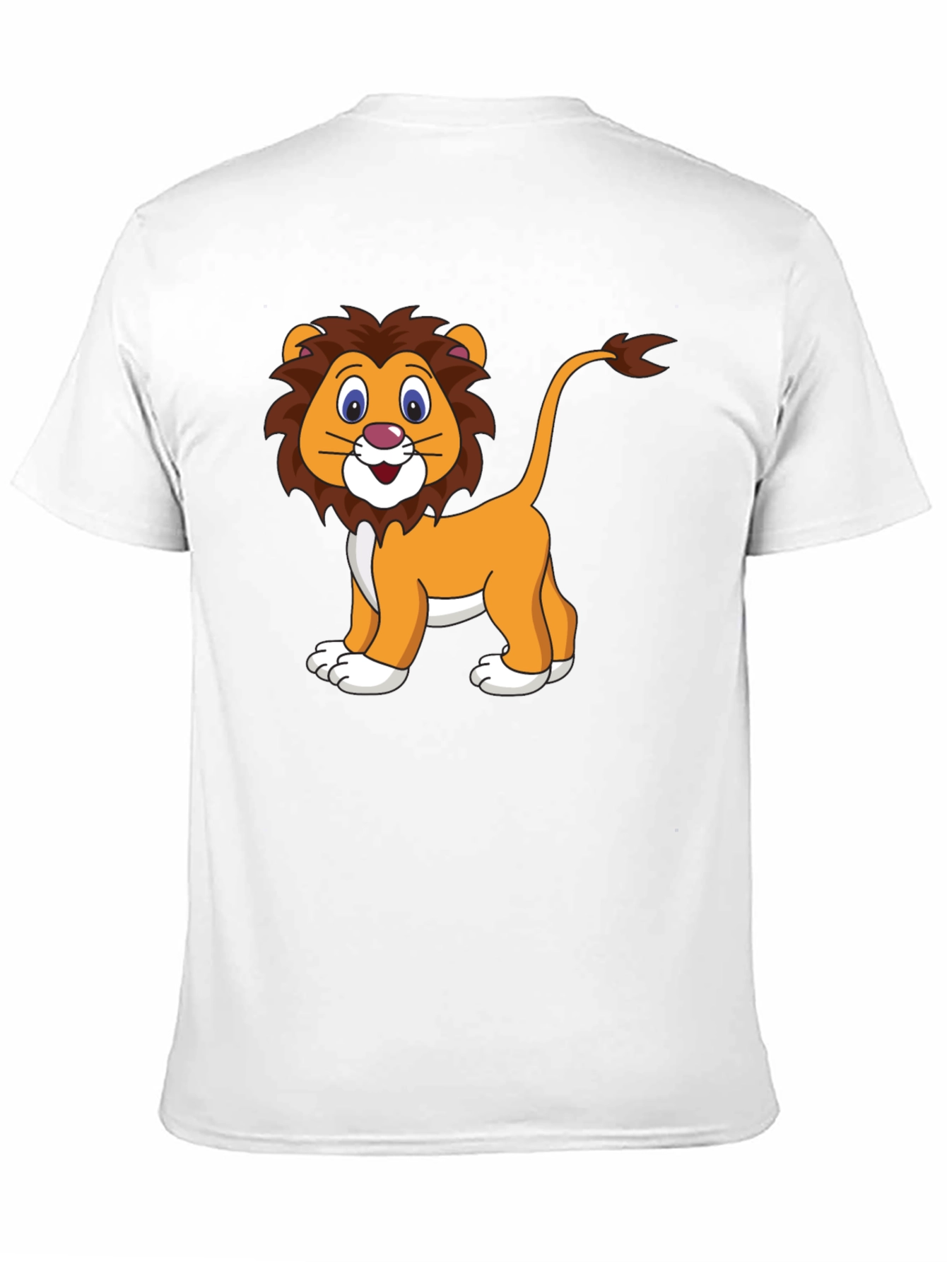 Cartoon Lion Black T-Shirt