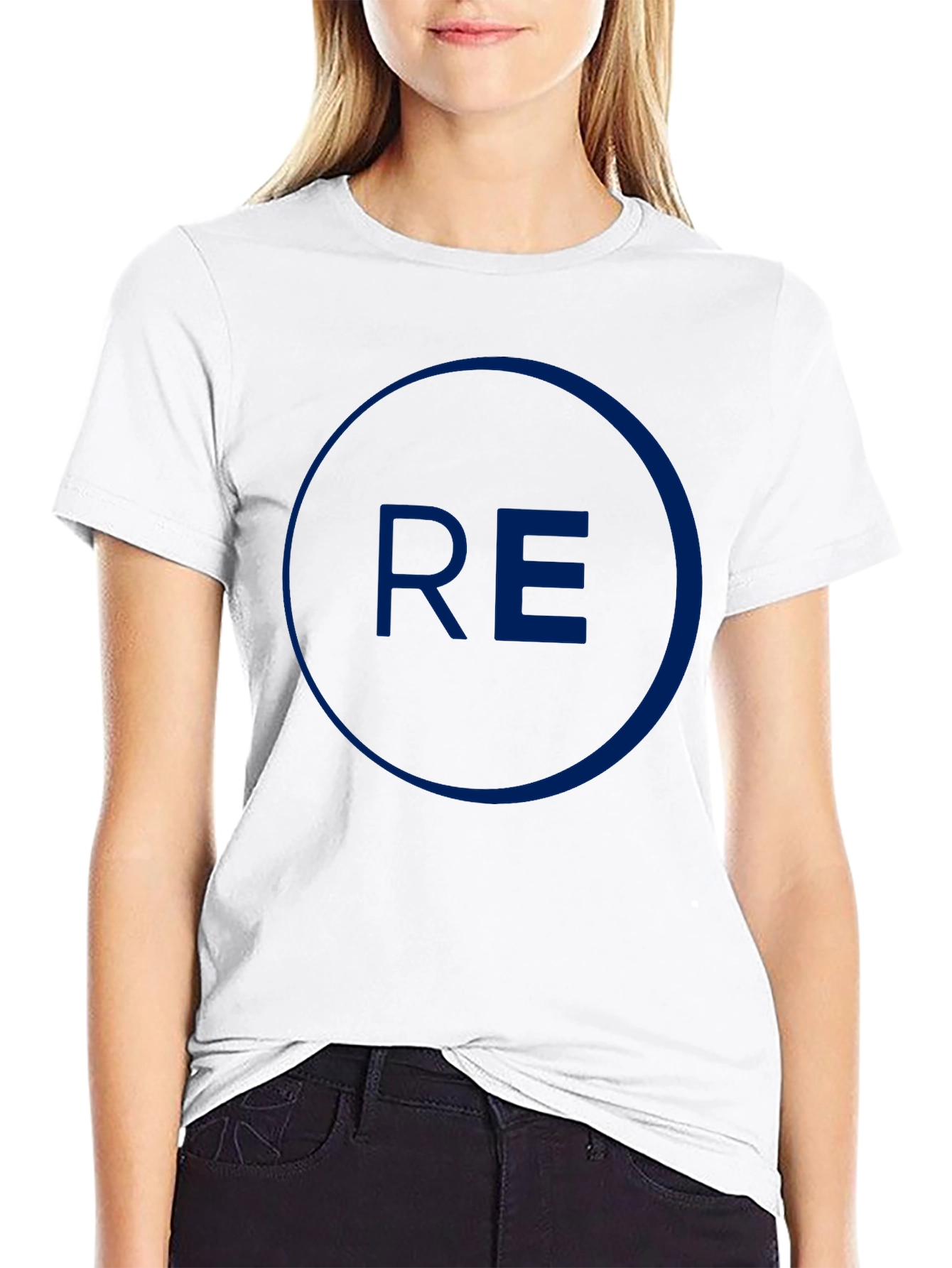 Mens Black Graphic Tee - Circle RE Design
