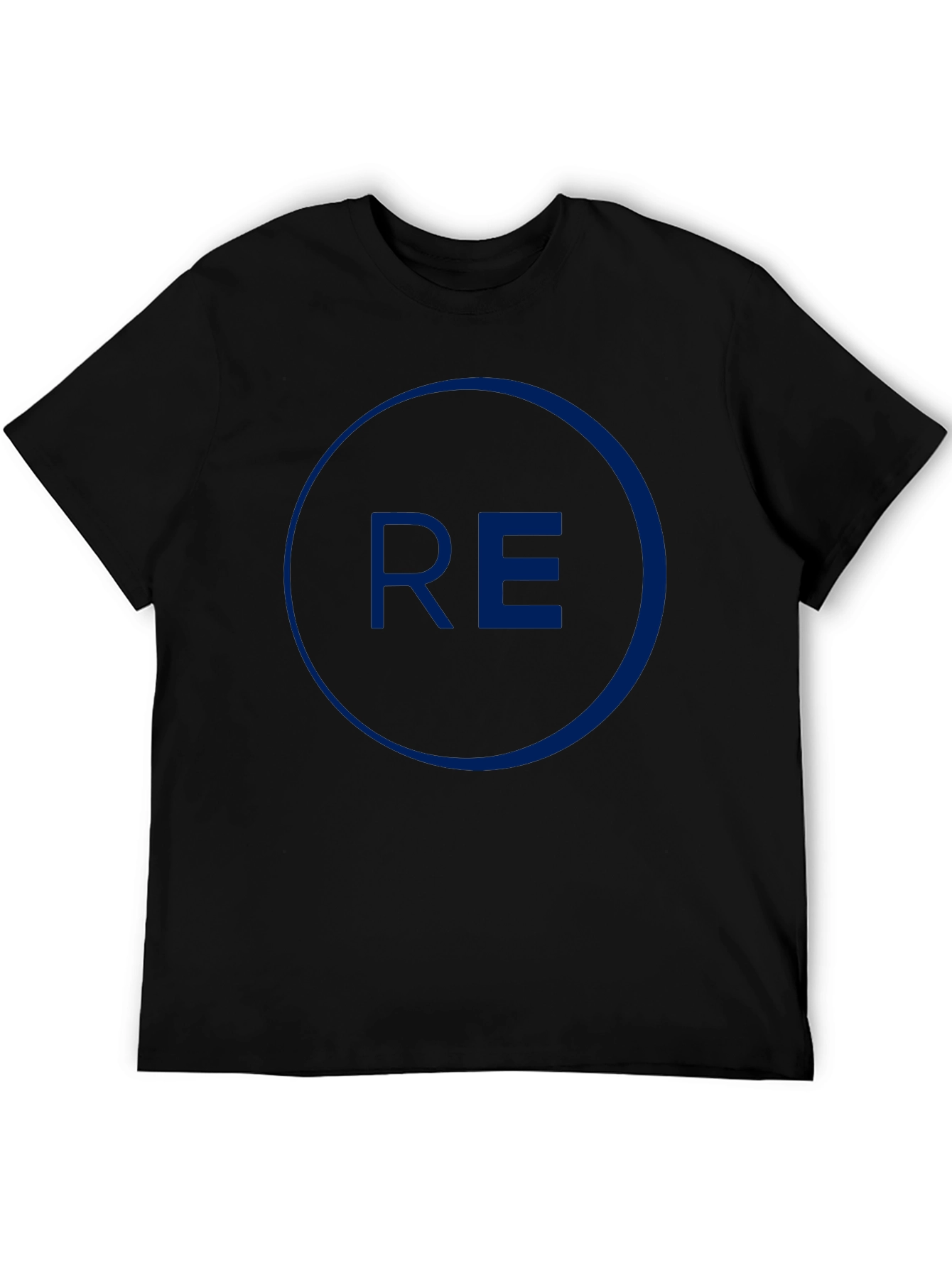 Mens Black Graphic Tee - Circle RE Design