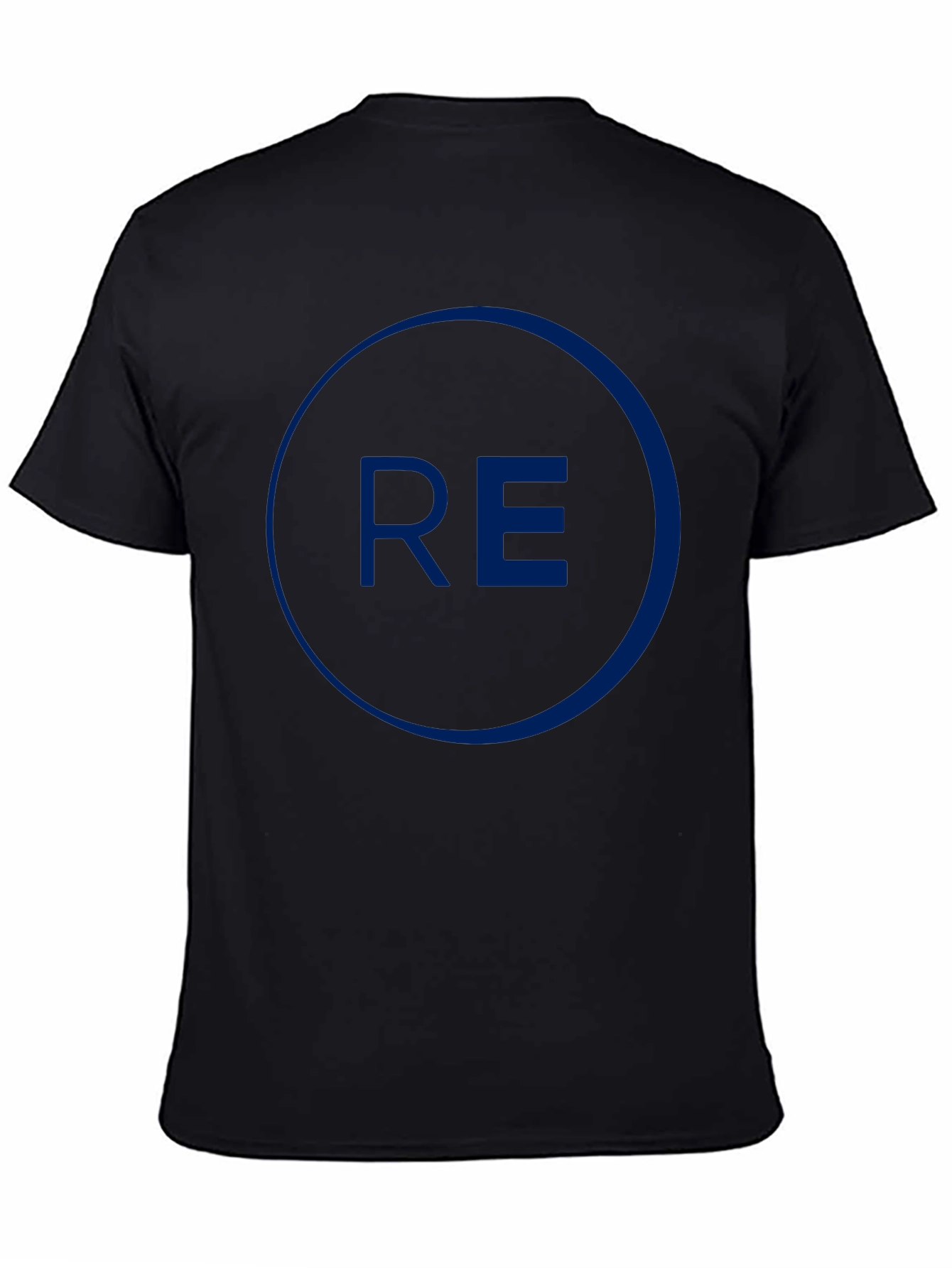 Mens Black Graphic Tee - Circle RE Design