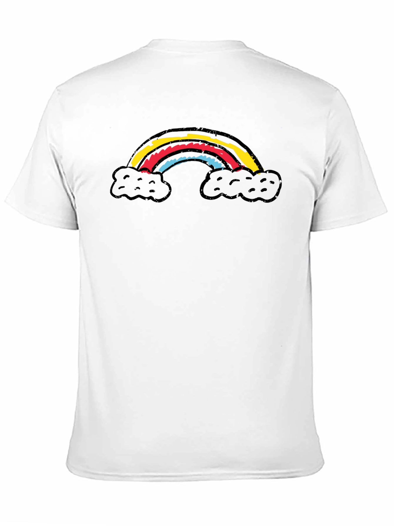 Rainbow Cloud Graphic Black T-Shirt