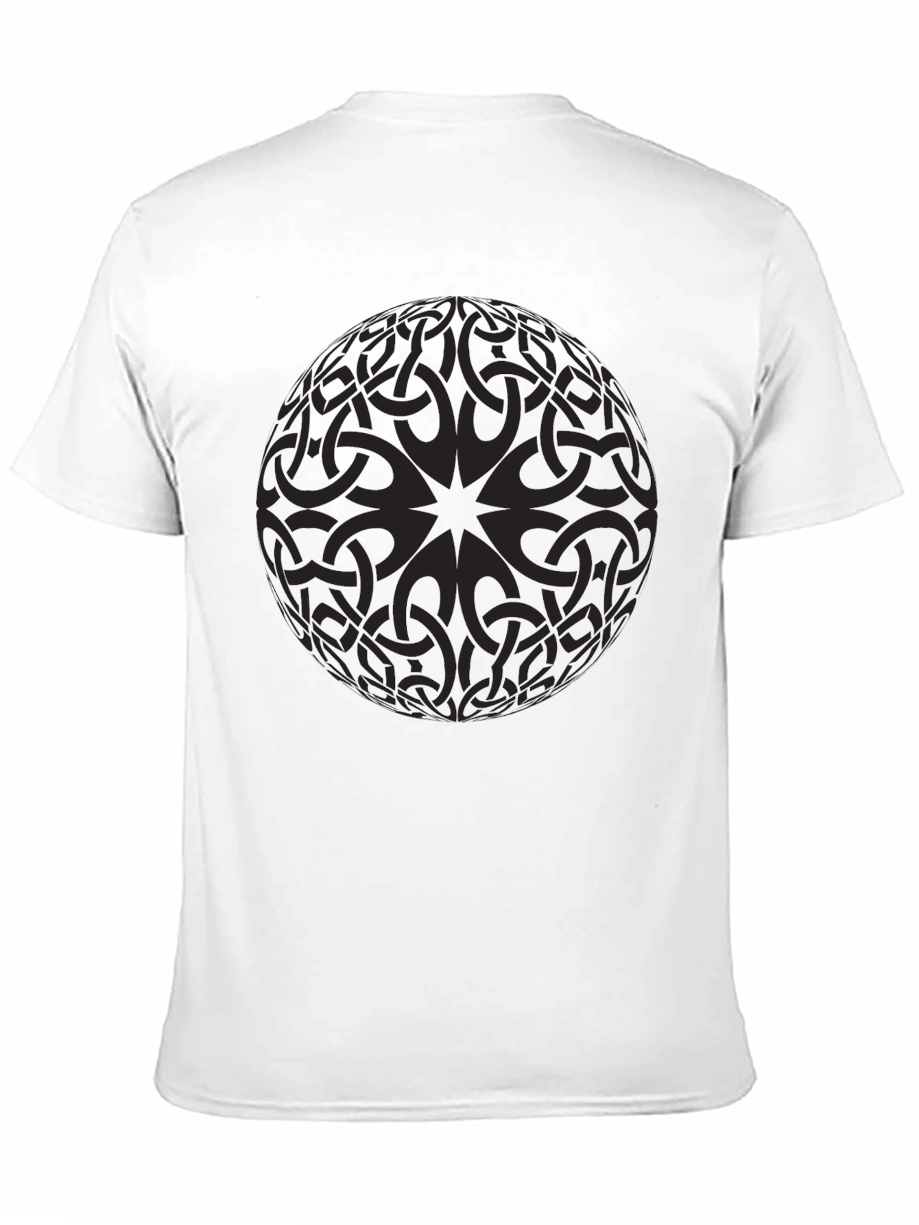 Celtic Knot Sphere Graphic Tee - Mens Black T-Shirt