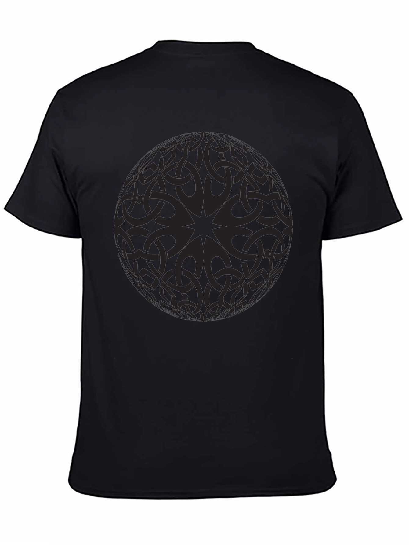 Celtic Knot Sphere Graphic Tee - Mens Black T-Shirt