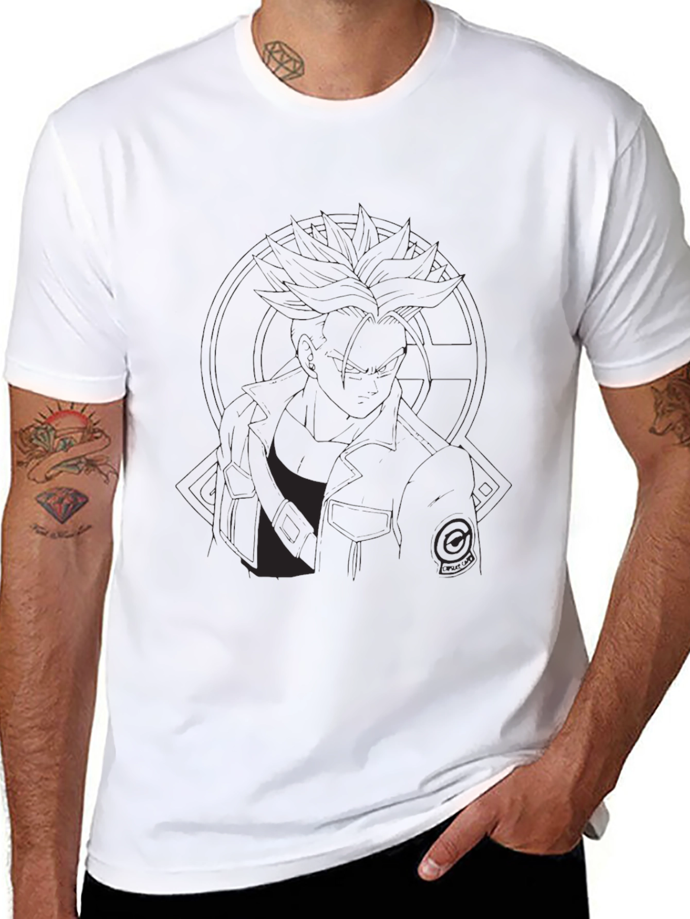 Mens Black Graphic Print T-Shirt