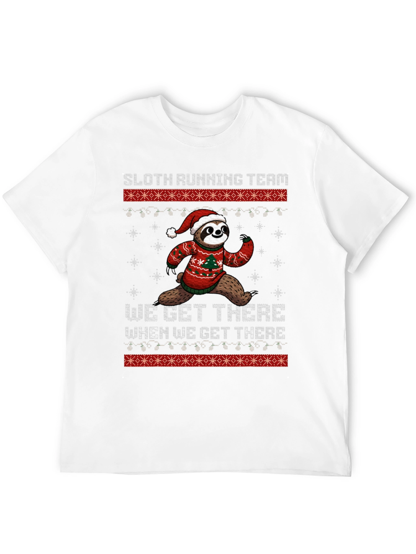 Sloth Running Team Christmas T-Shirt