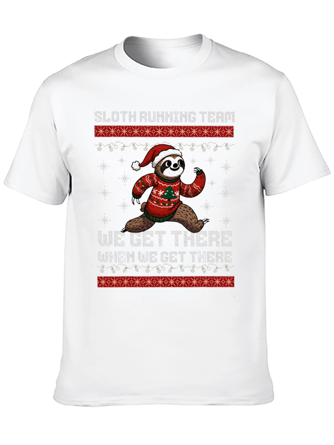 Sloth Running Team Christmas T-Shirt