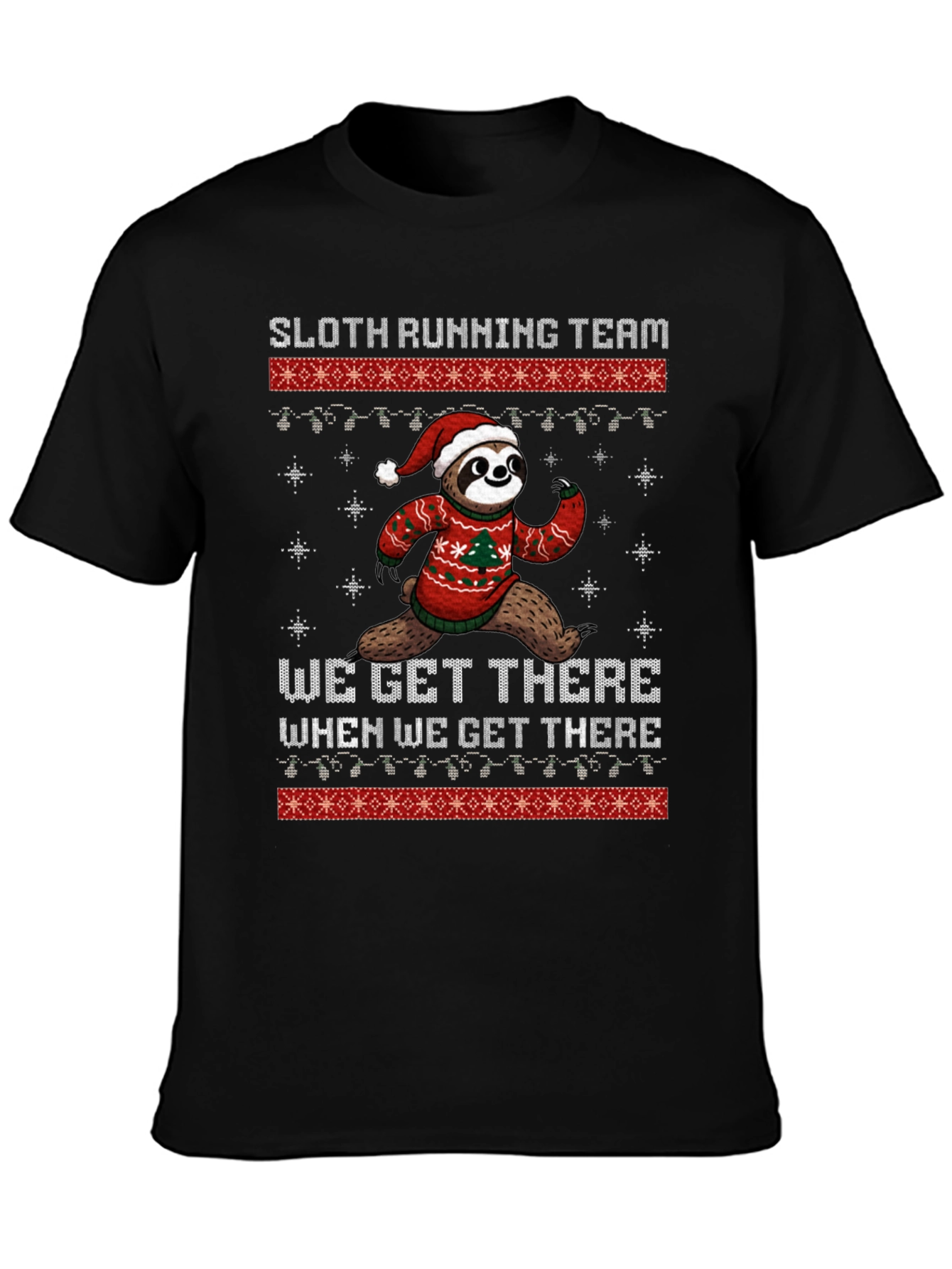Sloth Running Team Christmas T-Shirt