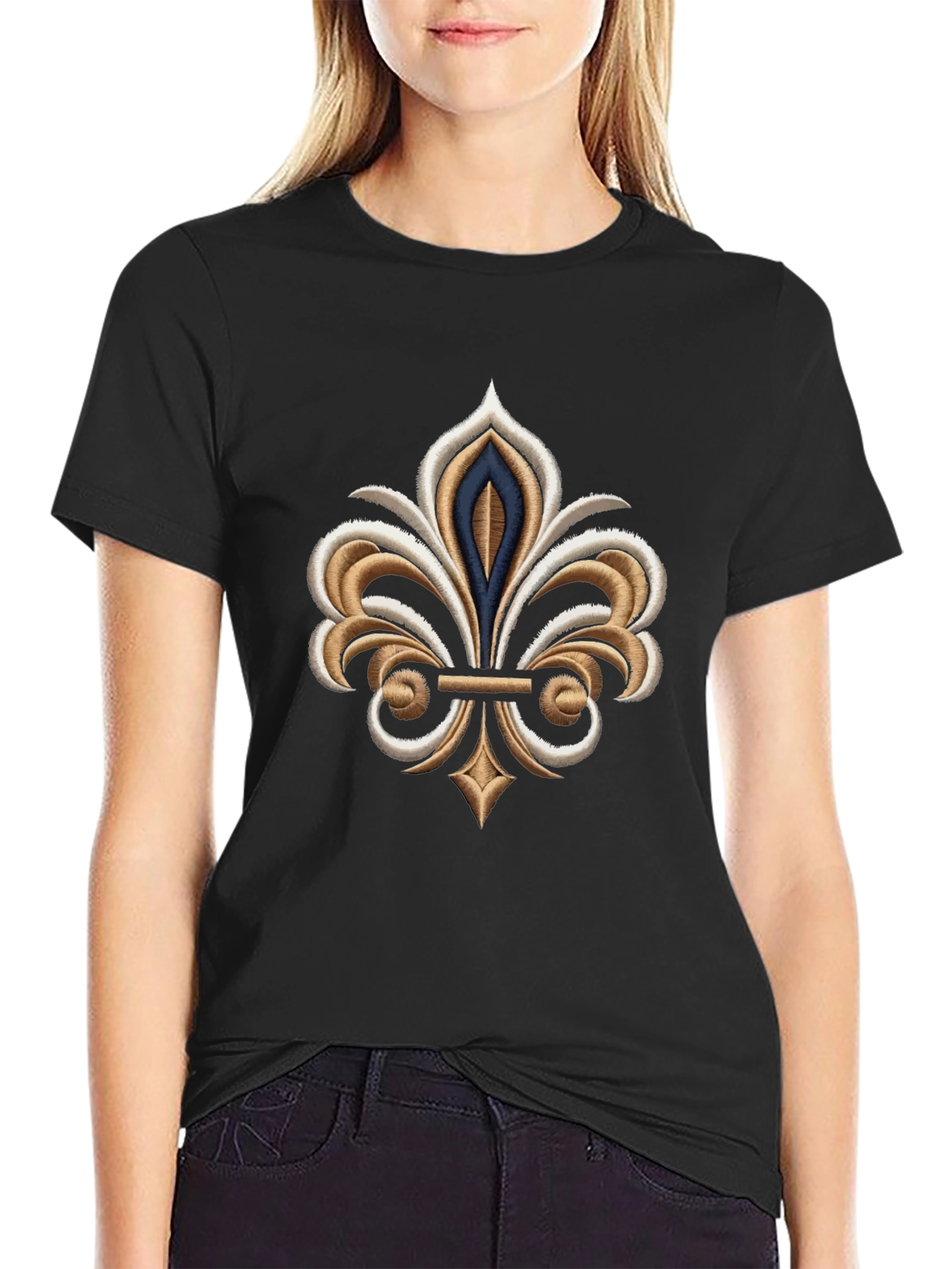 Fleur-de-lis Graphic Black T-Shirt