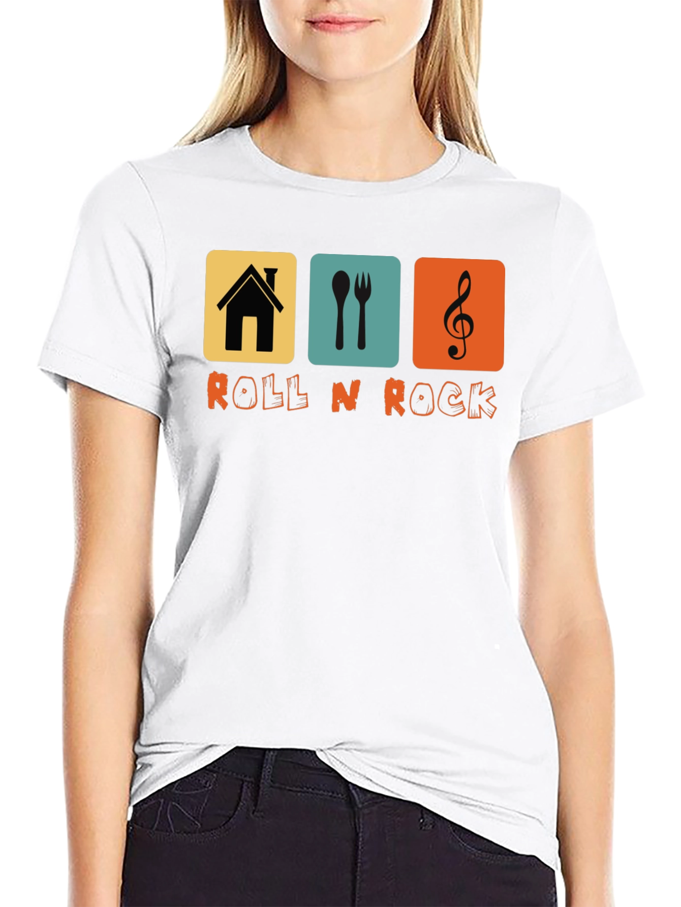 Retro Roll N Rock Graphic T-Shirt