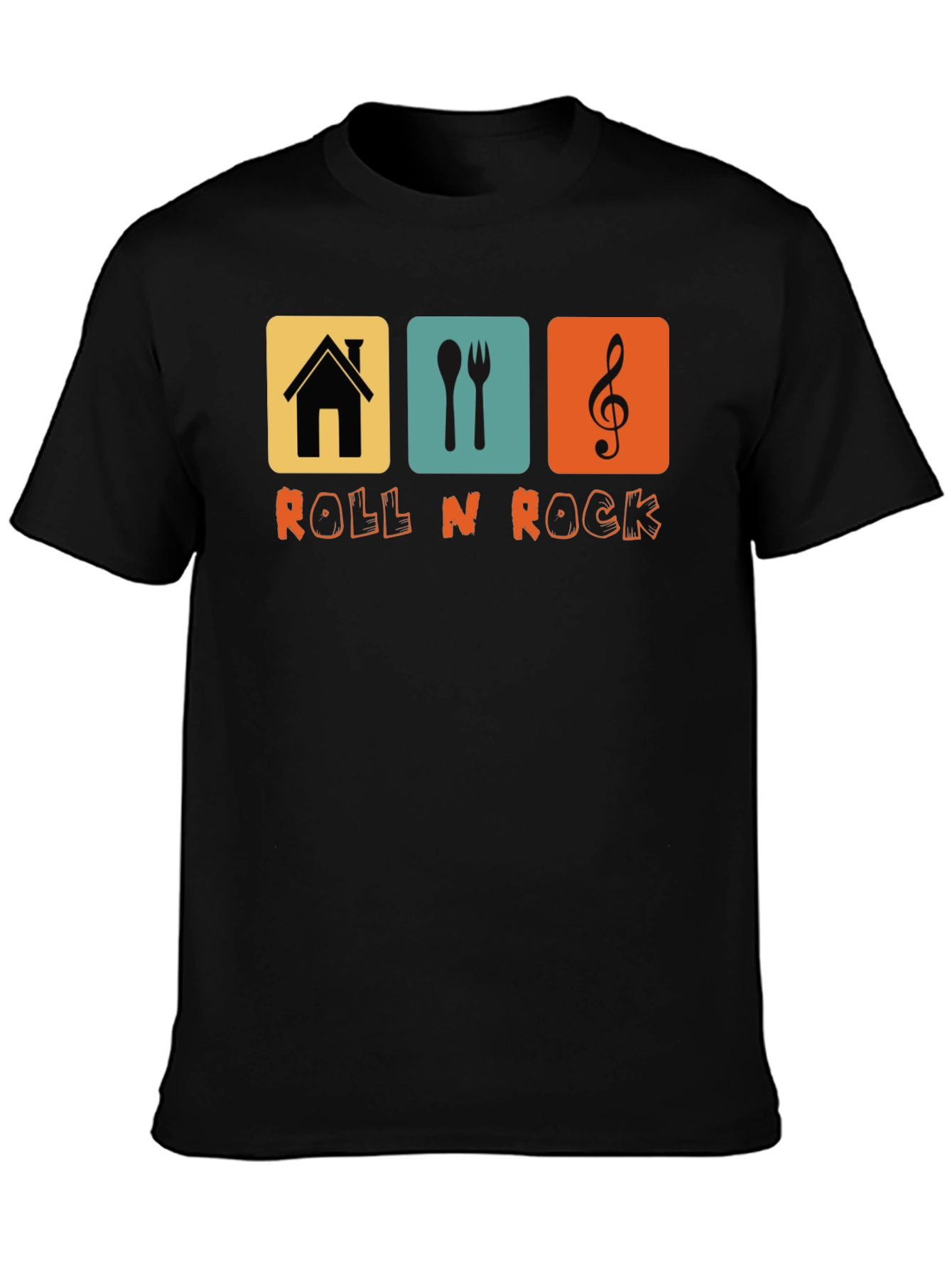 Retro Roll N Rock Graphic T-Shirt