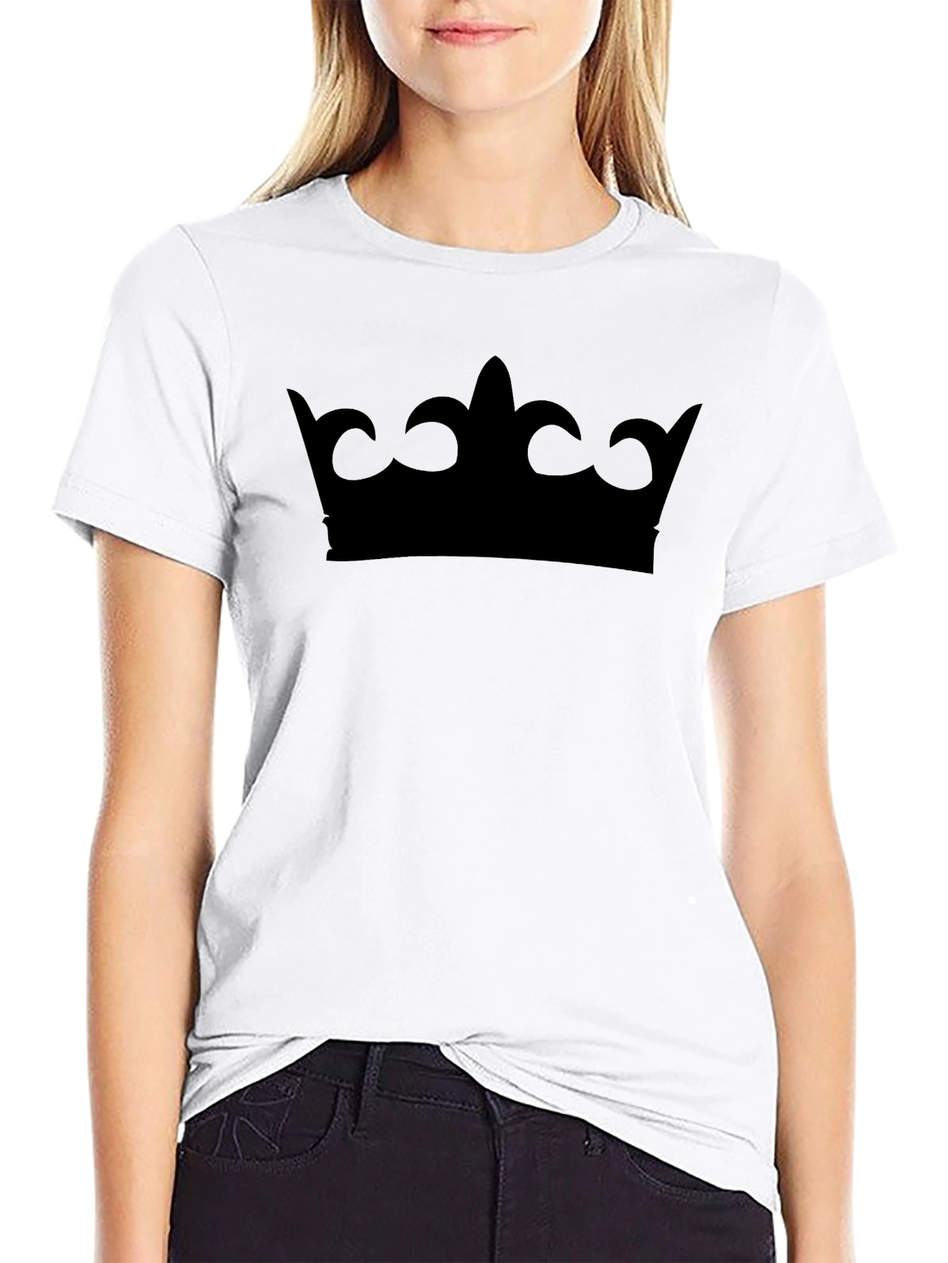 Crown Graphic Tee - Stylish Black T-Shirt