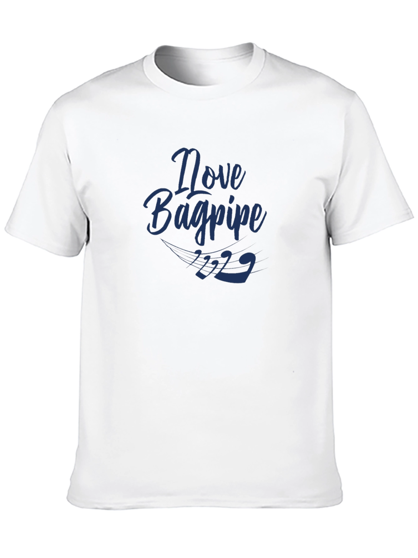 Novelty Bagpipe Graphic Tee - Black