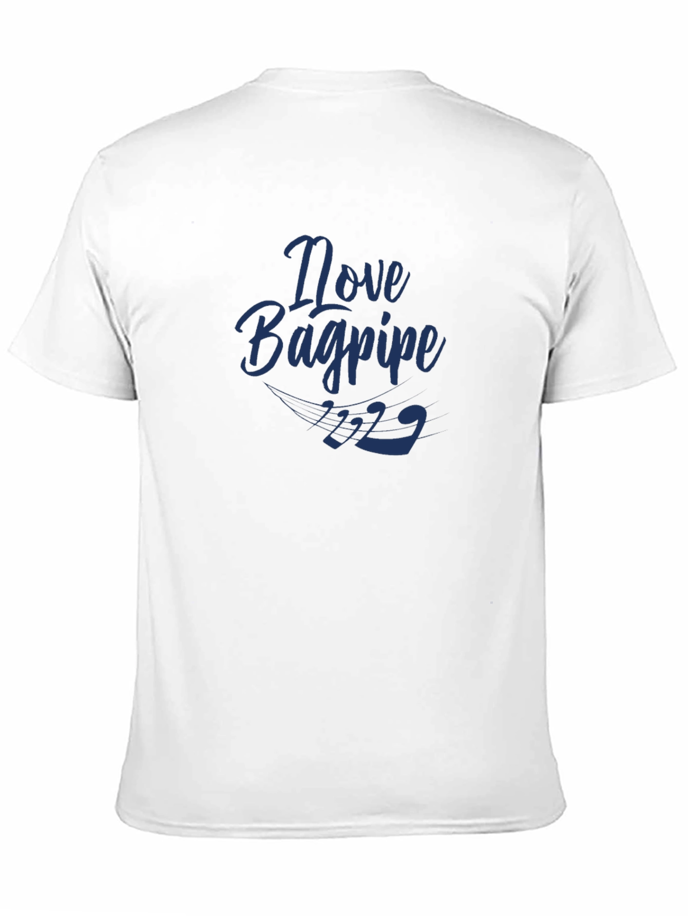 Novelty Bagpipe Graphic Tee - Black