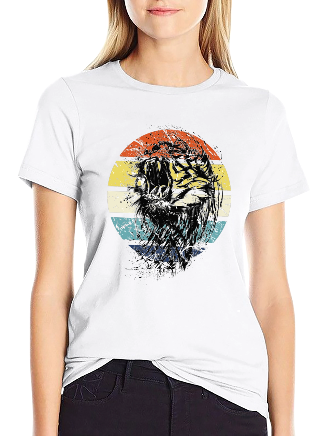 Retro Tiger Graphic T-Shirt