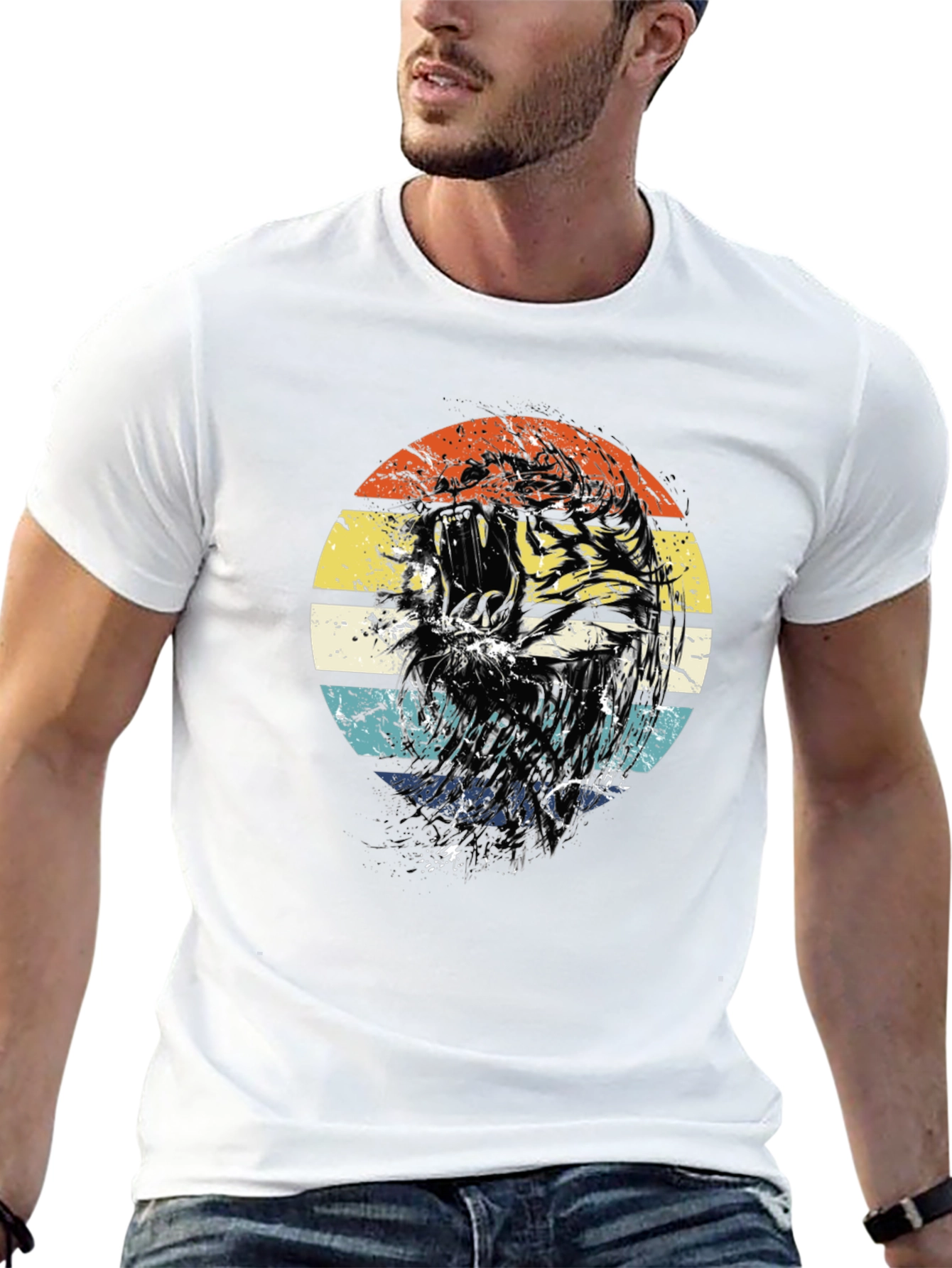 Retro Tiger Graphic T-Shirt
