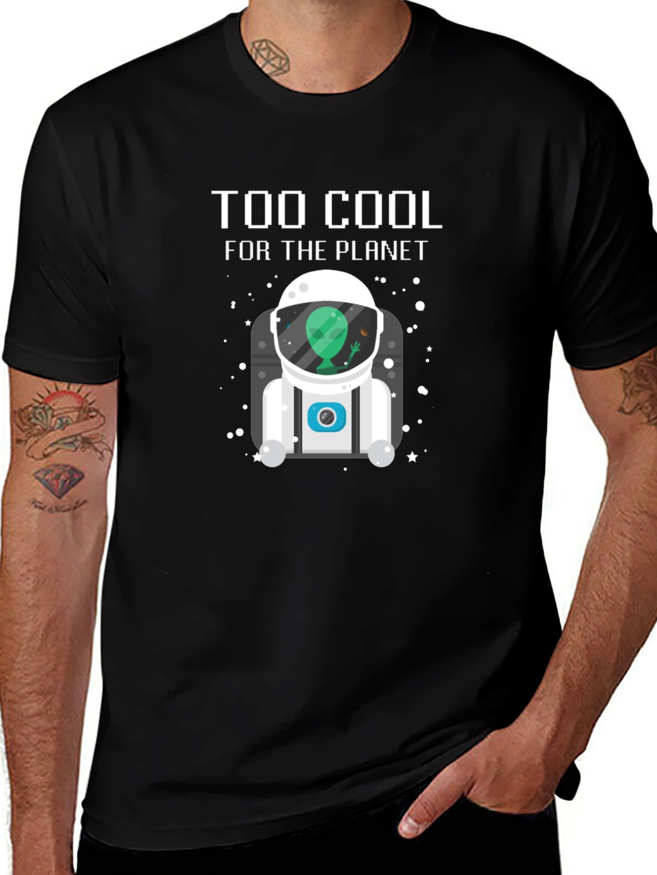 Too Cool for the Planet Alien Graphic T-Shirt