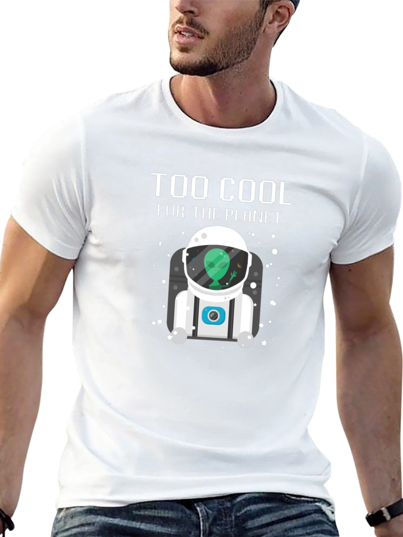 Too Cool for the Planet Alien Graphic T-Shirt