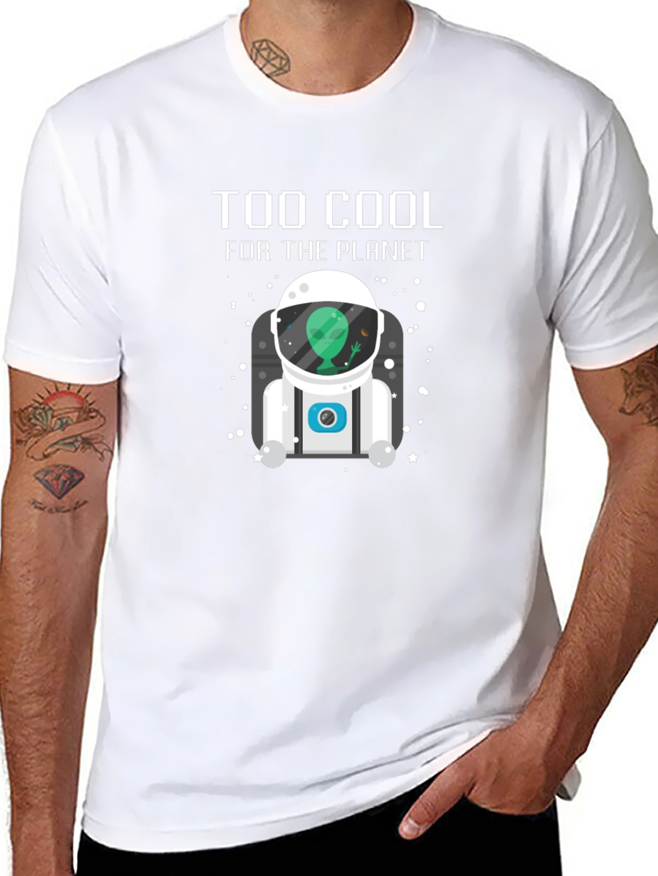 Too Cool for the Planet Alien Graphic T-Shirt