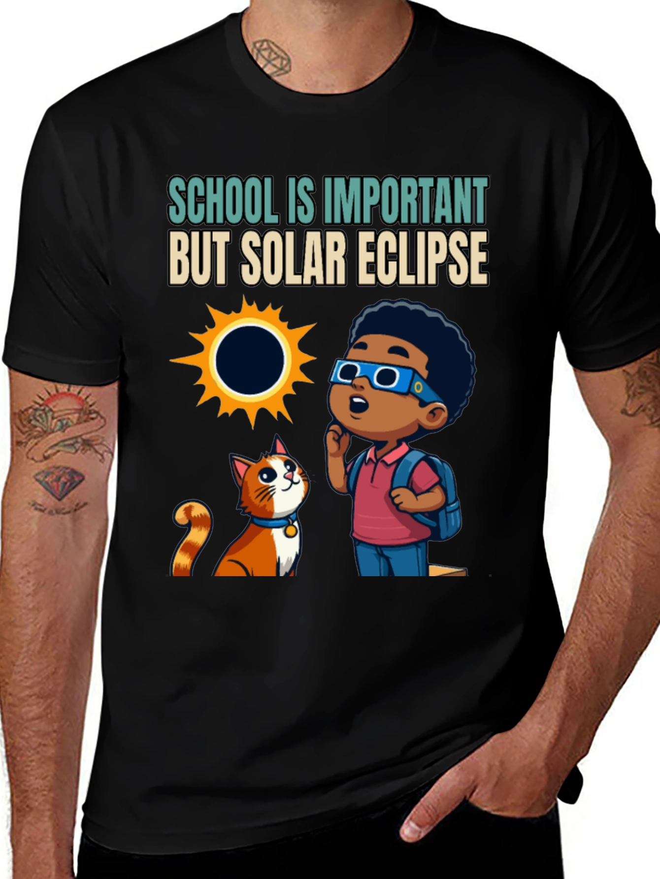 Solar Eclipse T-Shirt: School Is Important But...