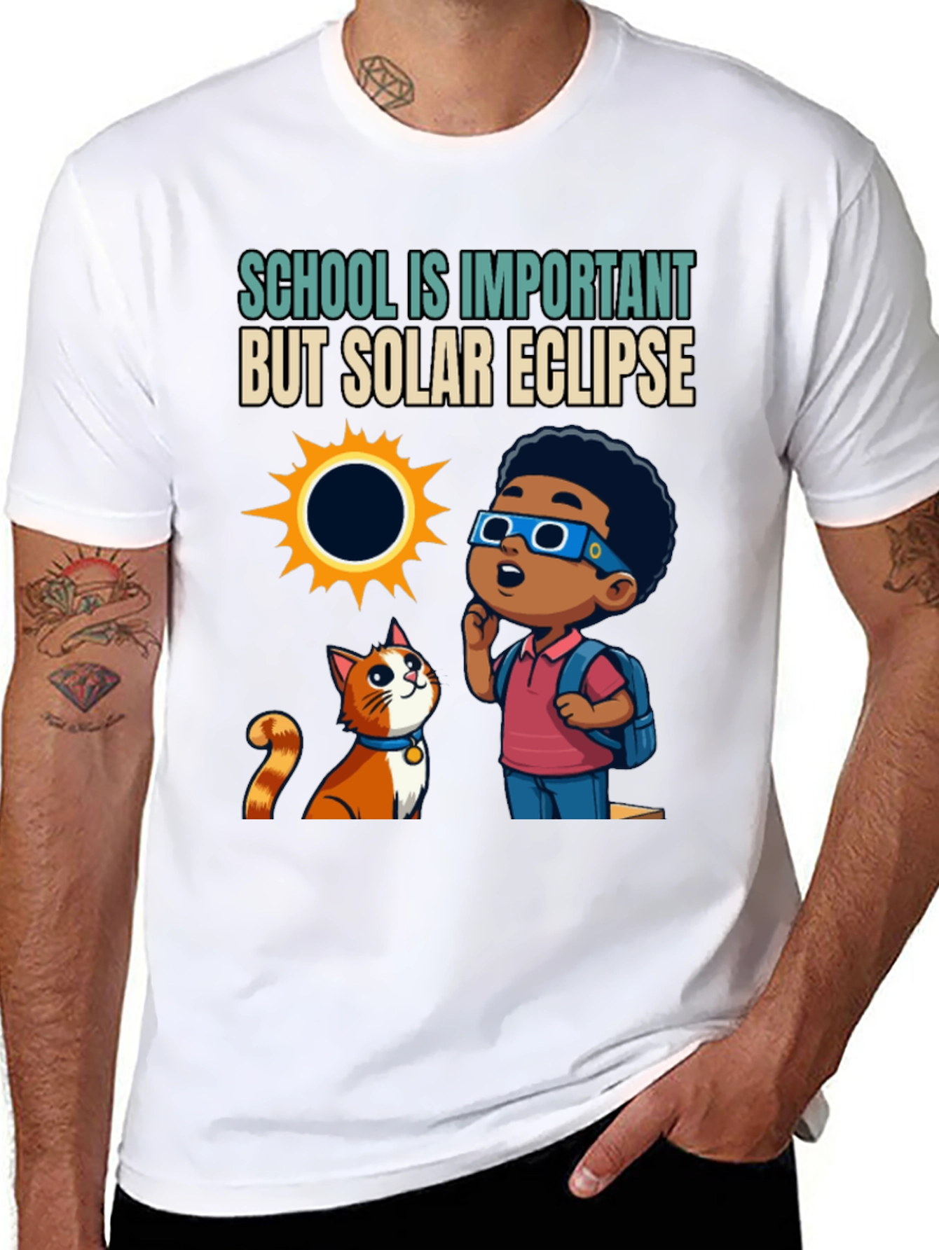Solar Eclipse T-Shirt: School Is Important But...