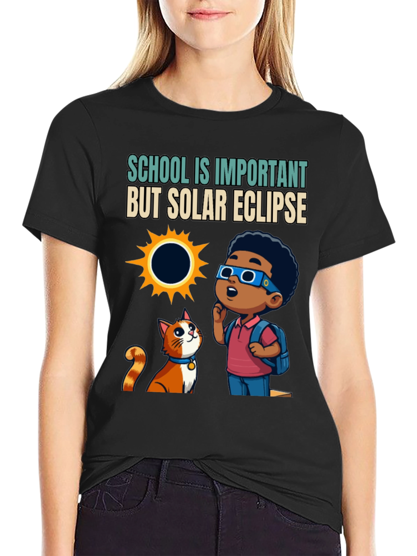 Solar Eclipse T-Shirt: School Is Important But...