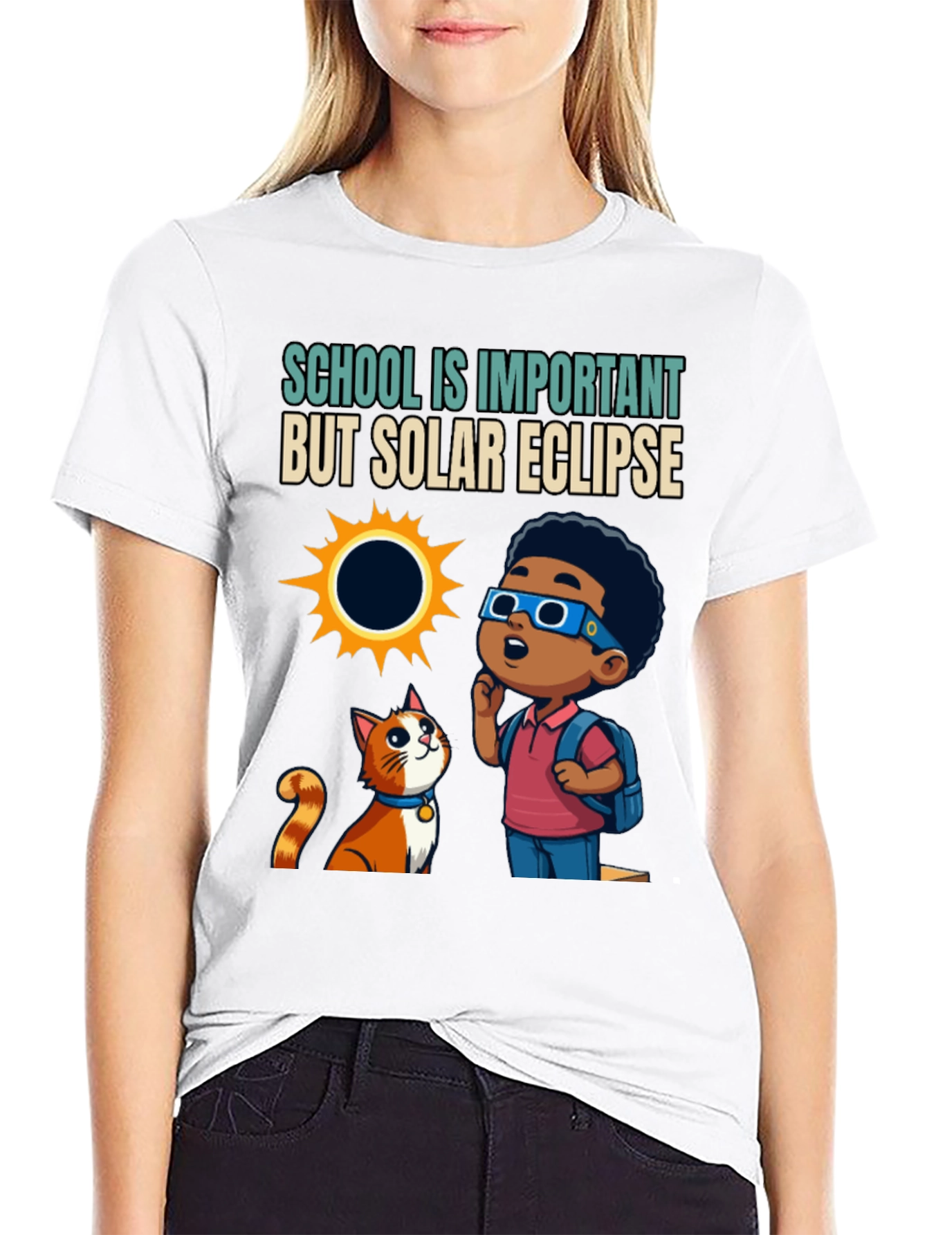 Solar Eclipse T-Shirt: School Is Important But...