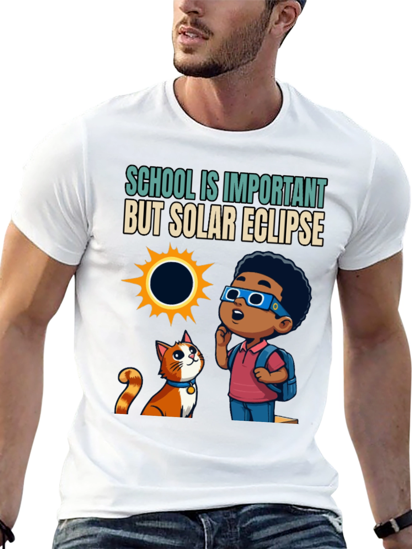 Solar Eclipse T-Shirt: School Is Important But...