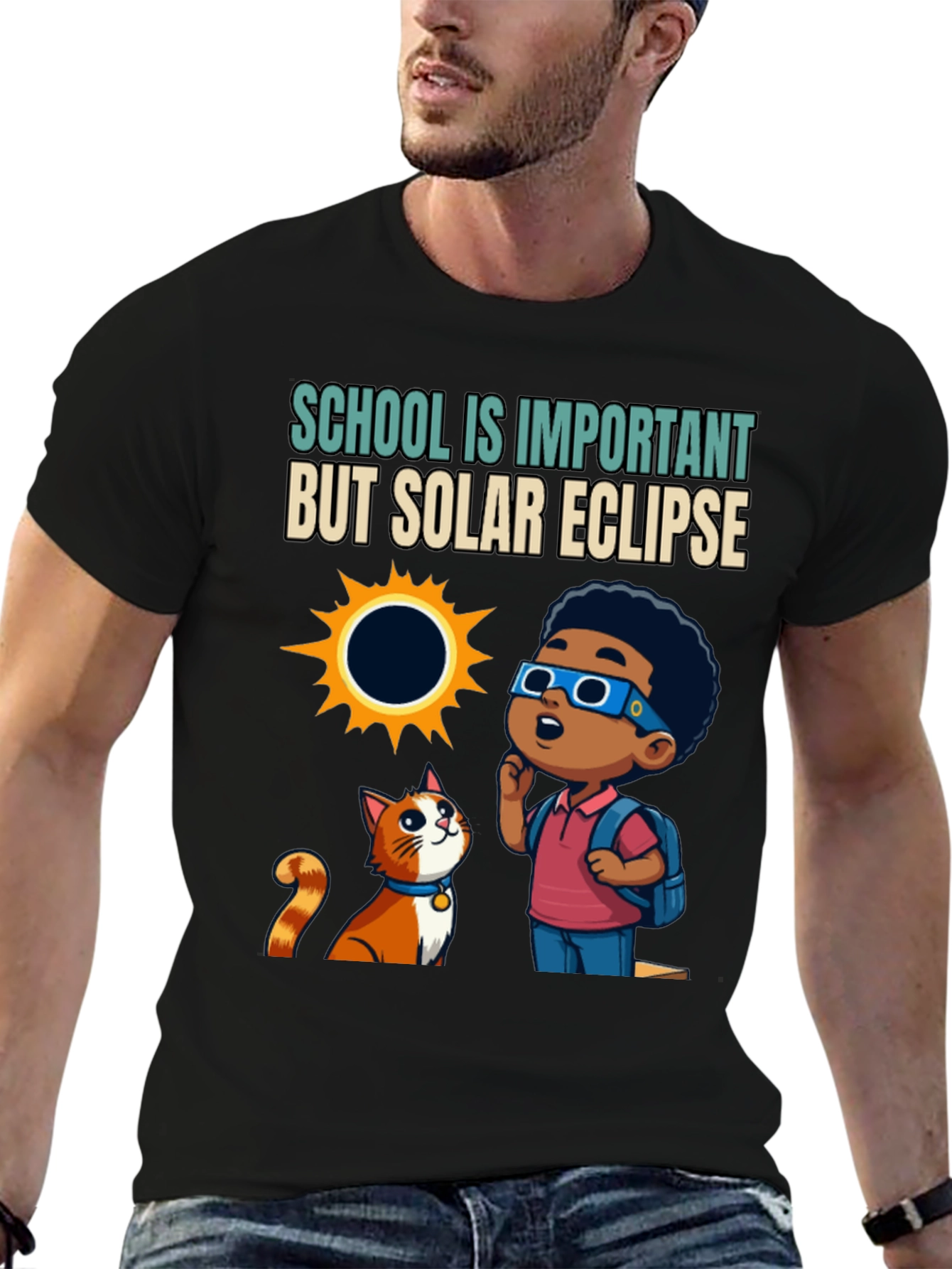 Solar Eclipse T-Shirt: School Is Important But...